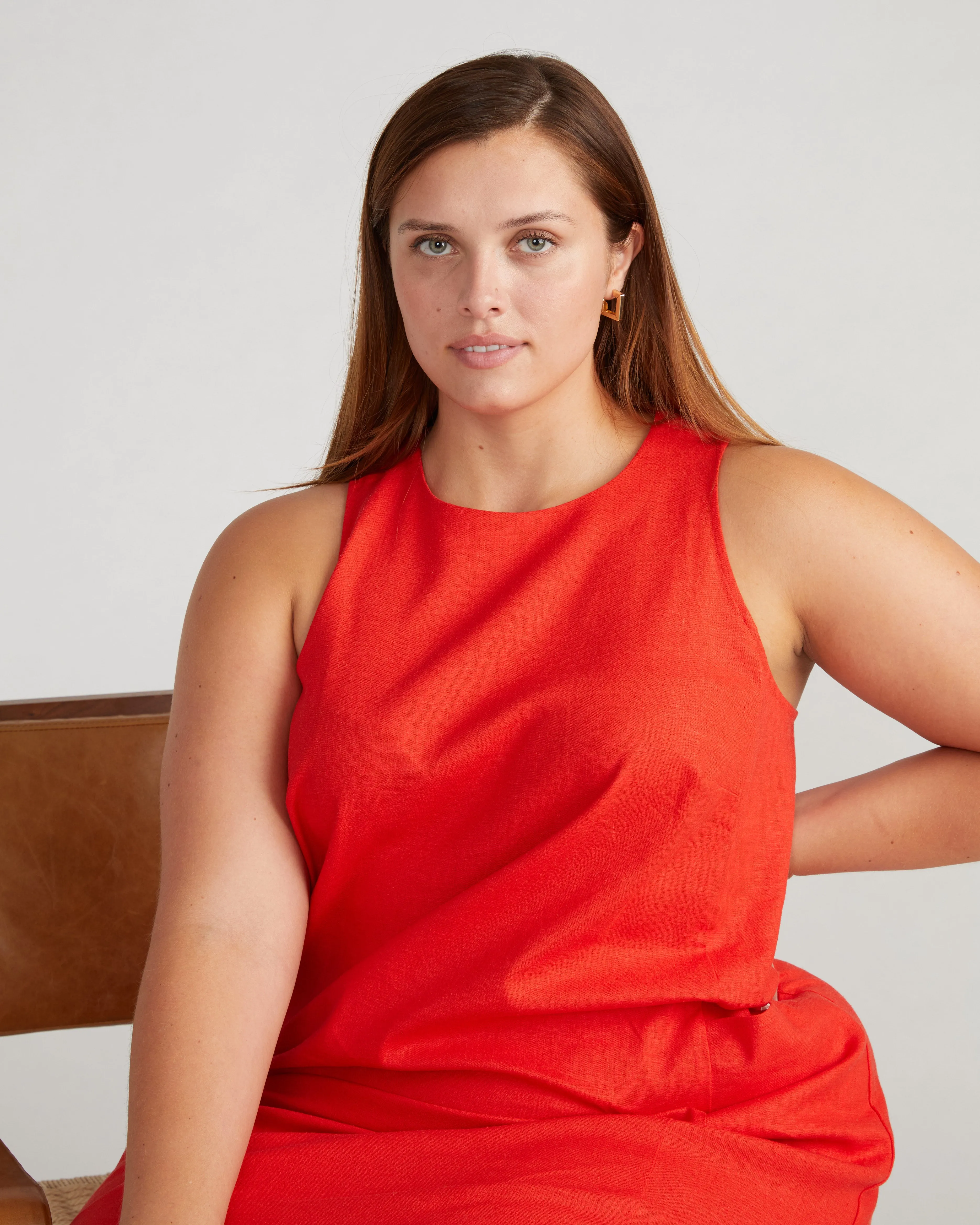 Terrace Linen Shift Dress - Shoreline Sunset sold by Universal Standard product image thumbnail 2