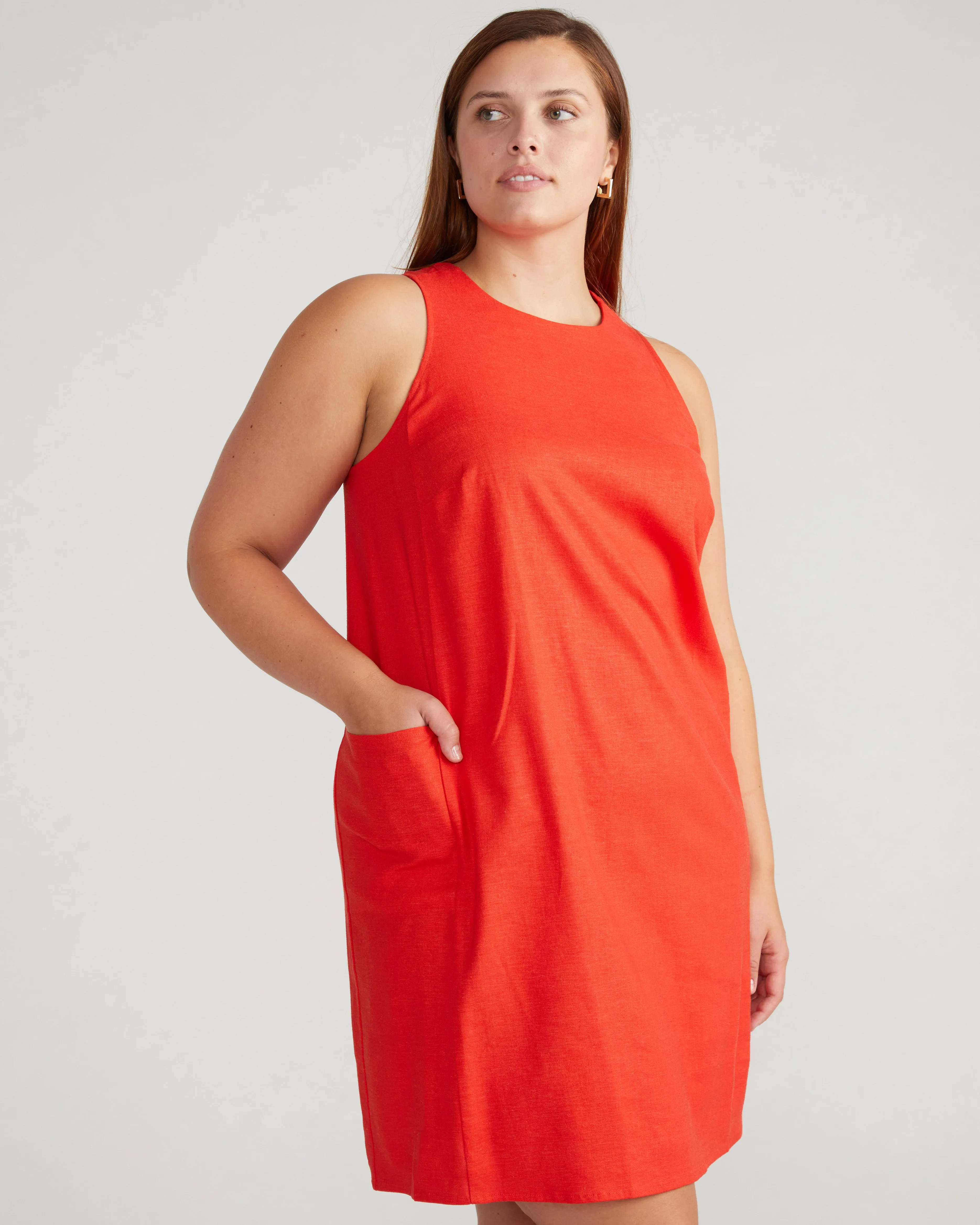 Terrace Linen Shift Dress - Shoreline Sunset sold by Universal Standard product image thumbnail 3