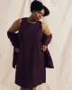 Terrace Linen Shift Dress - Acai sold by Universal Standard