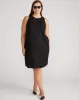 Terrace Linen Shift Dress - Black sold by Universal Standard