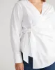 Beacon Stretch Poplin Wrap Shirt - White sold by Universal Standard