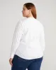 Beacon Stretch Poplin Wrap Shirt - White sold by Universal Standard