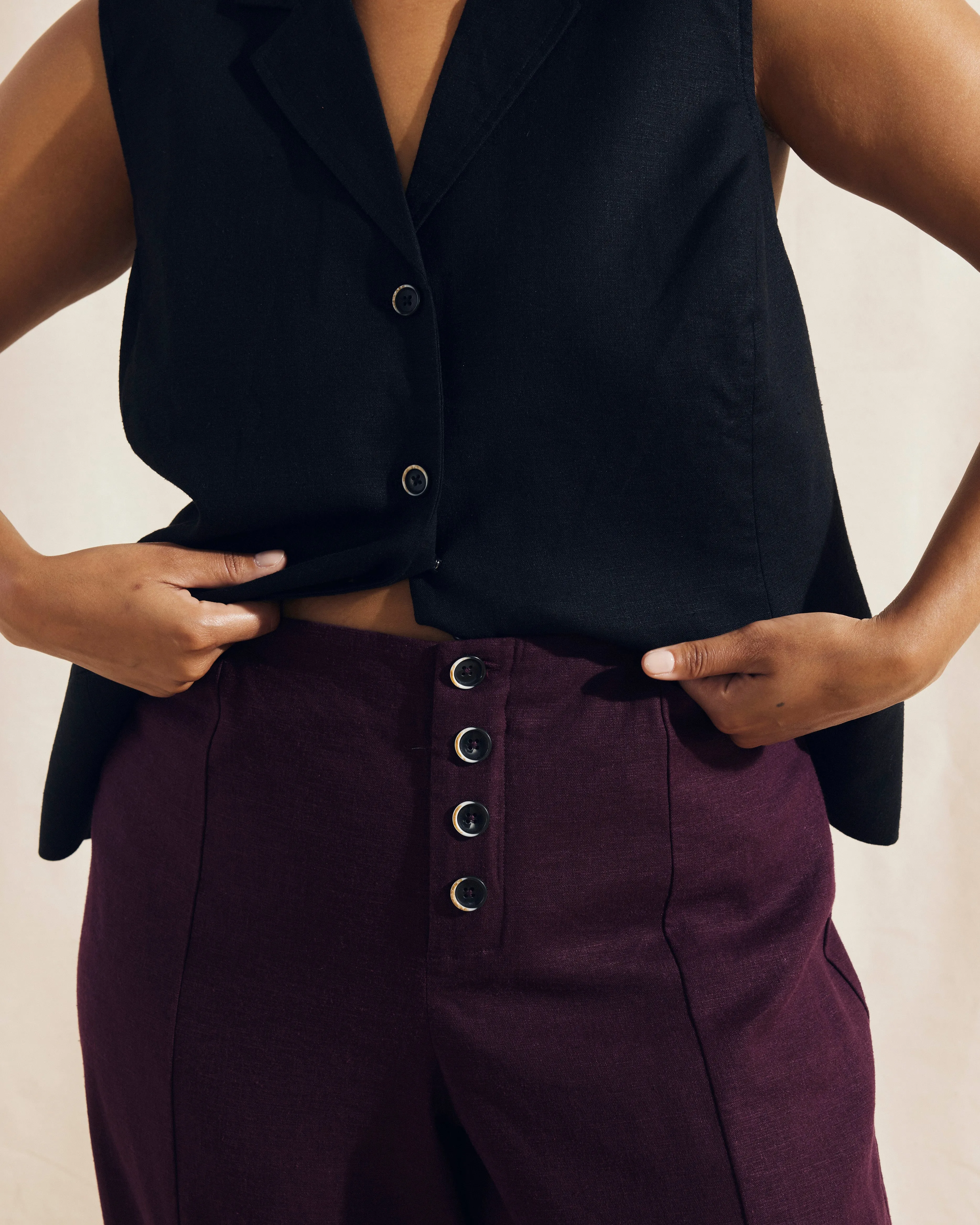 Coastal Linen Pants - Acai sold by Universal Standard product image thumbnail 4