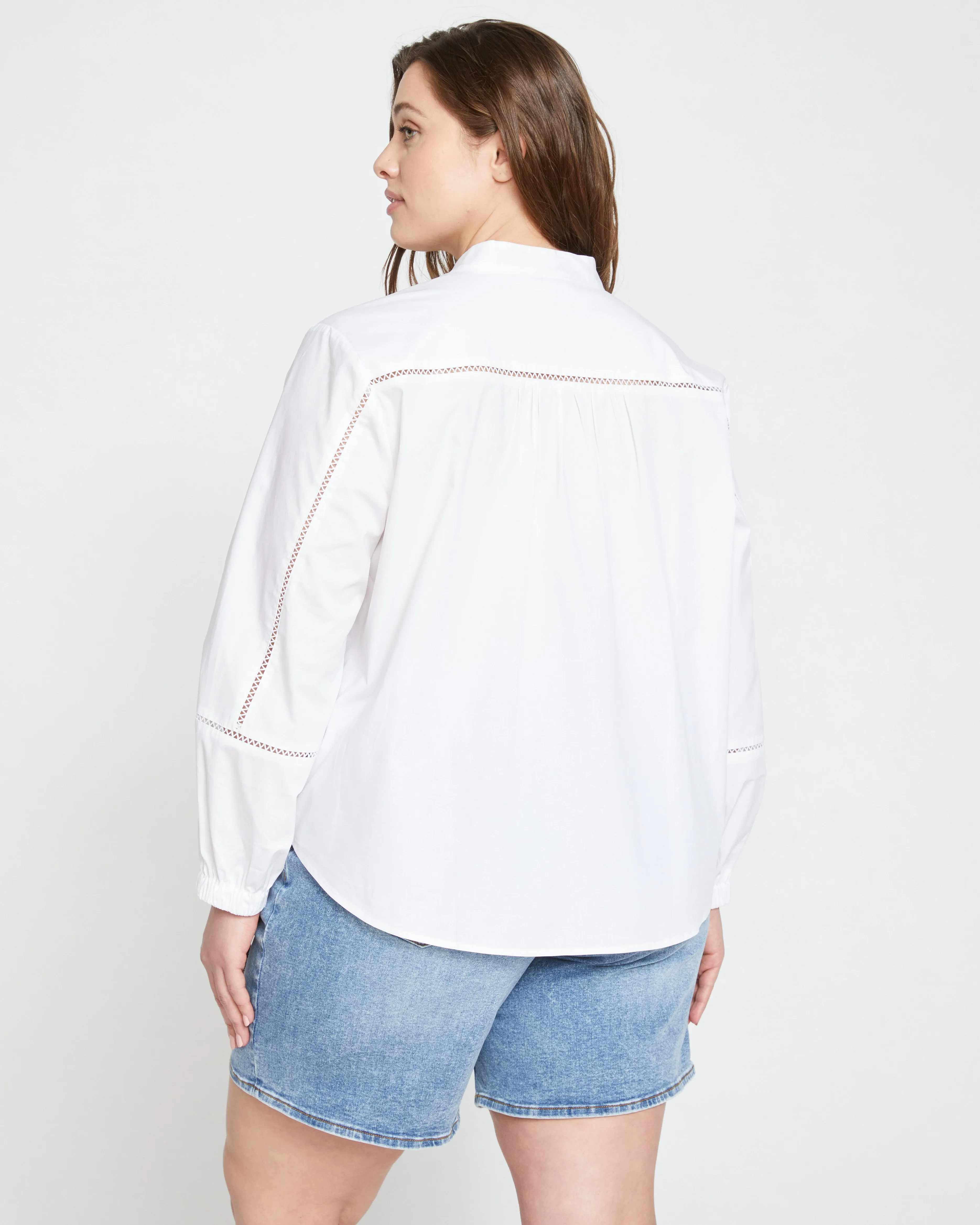 Saint-Honore Poplin Blouse - White sold by Universal Standard product image thumbnail 4