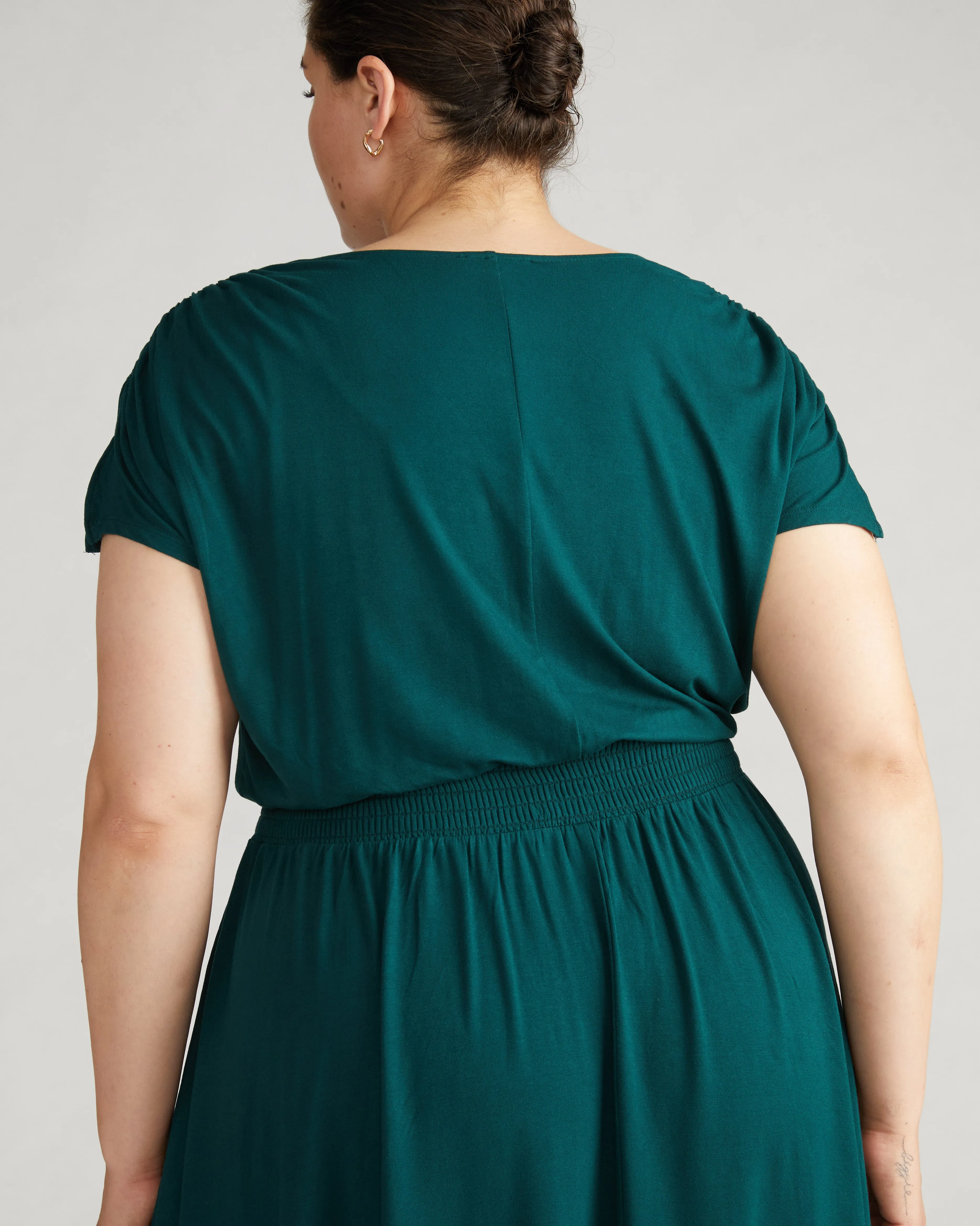 Minetta Liquid Jersey Dress - Forest Green sold by Universal Standard product image thumbnail 4