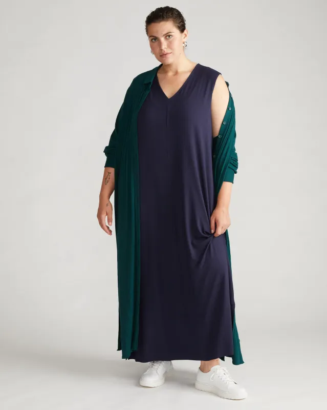 Claremont Liquid Jersey Sheath Dress - Midnight sold by Universal Standard