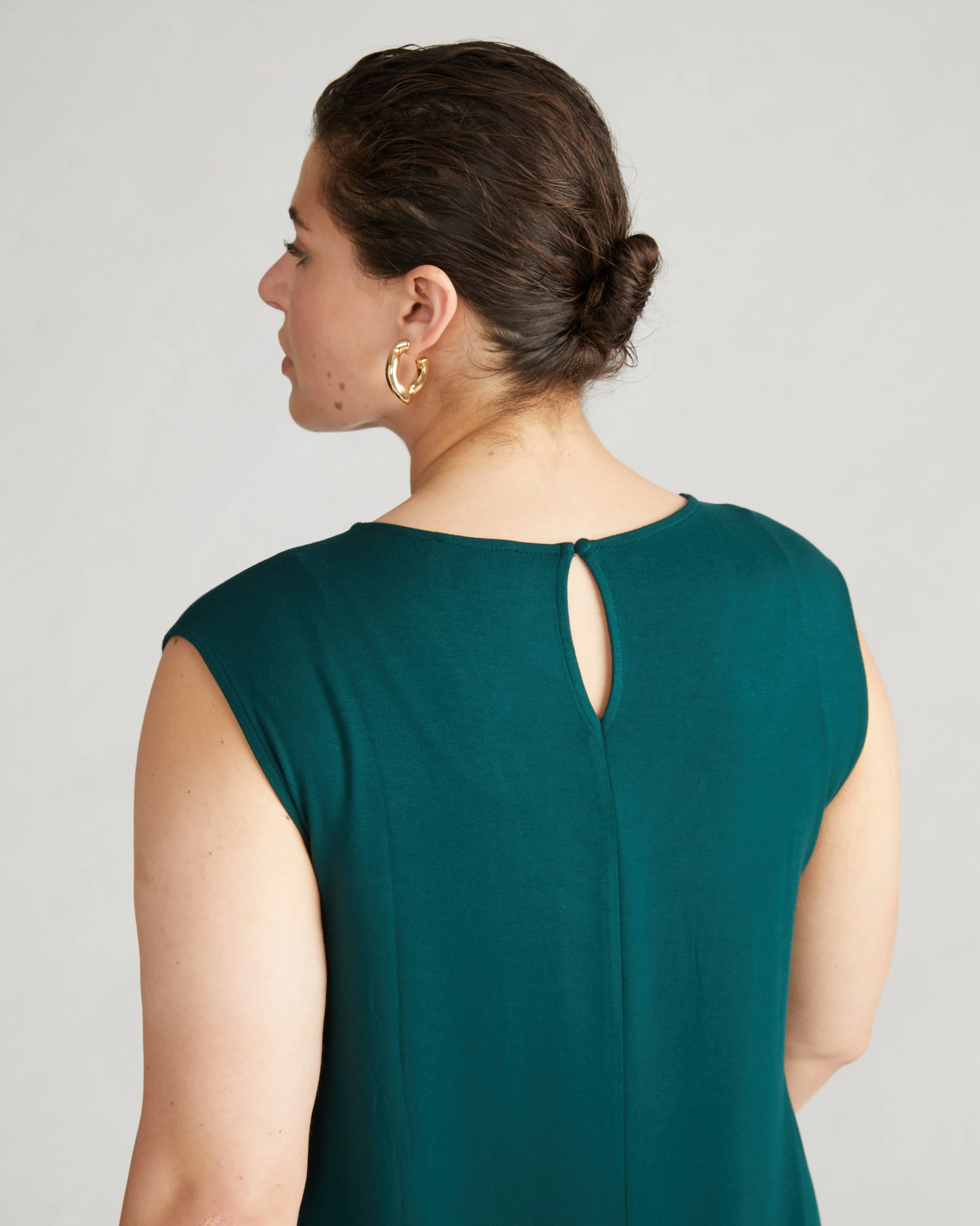 Claremont Liquid Jersey Sheath Dress - Forest Green sold by Universal Standard product image thumbnail 3
