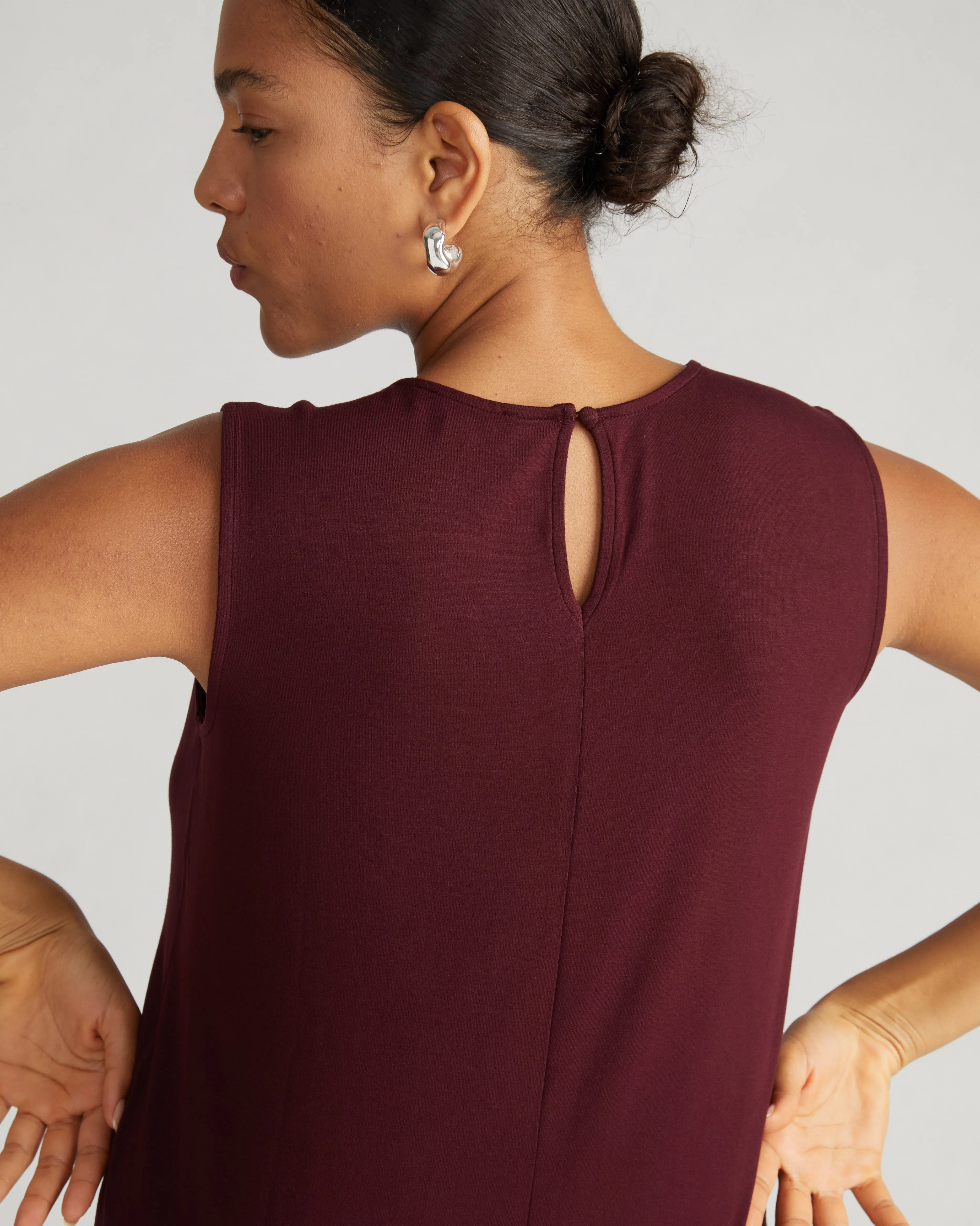 Claremont Liquid Jersey Sheath Dress - Black Cherry sold by Universal Standard product image thumbnail 2