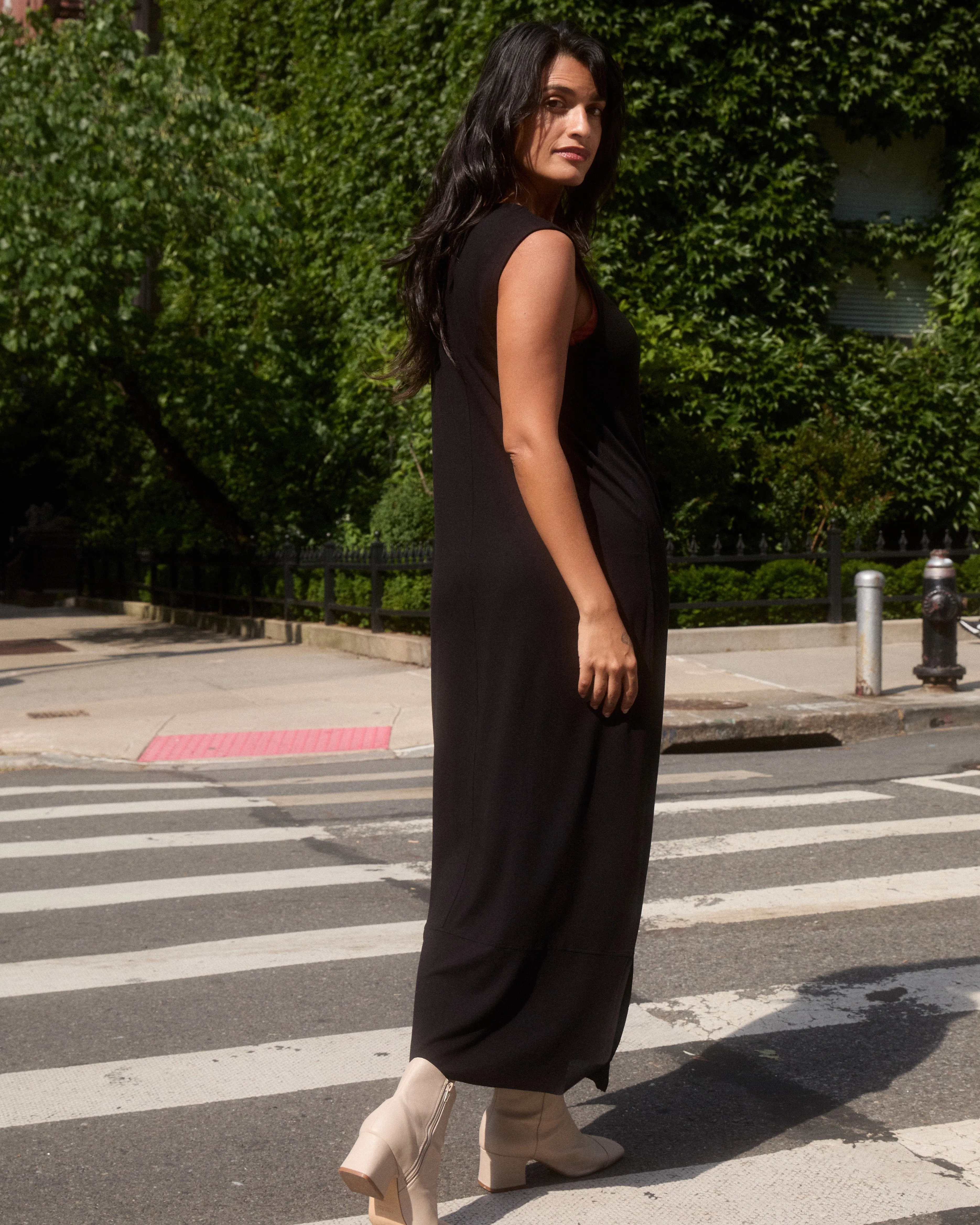 Claremont Liquid Jersey Sheath Dress - Black sold by Universal Standard