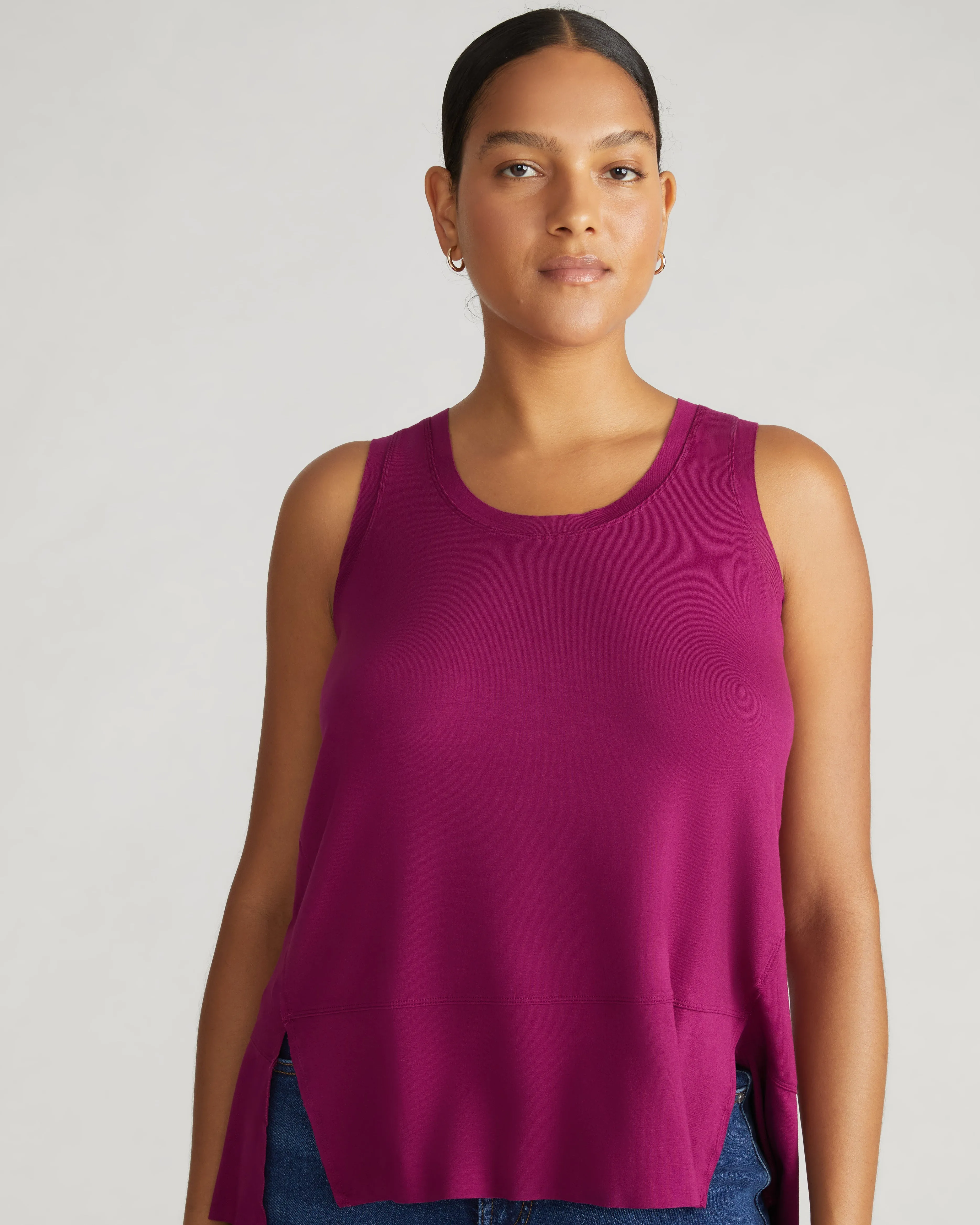 Hudson Liquid Jersey Tank - Rothko Purple sold by Universal Standard product image thumbnail 2