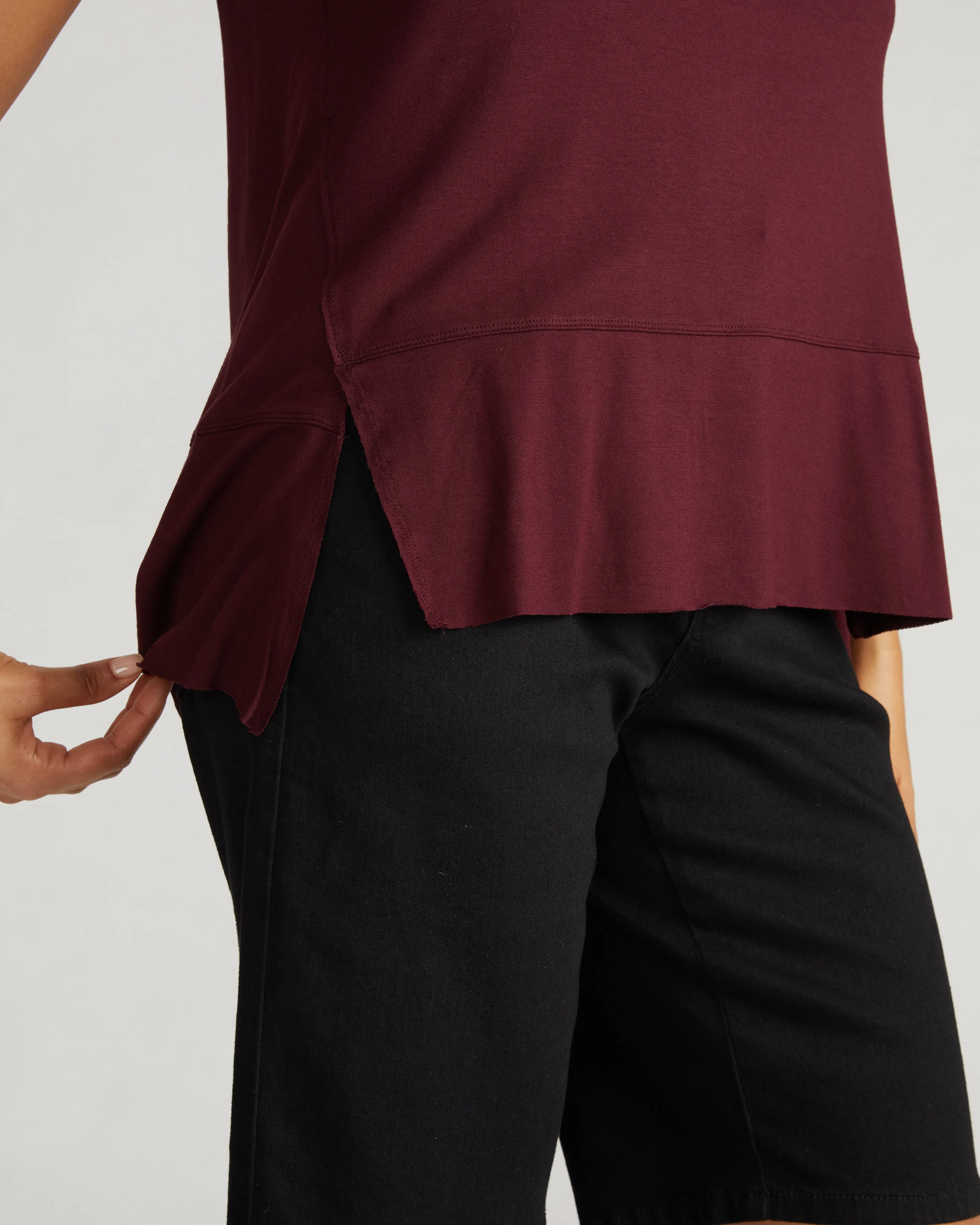 Hudson Liquid Jersey Tank - Black Cherry sold by Universal Standard product image thumbnail 3