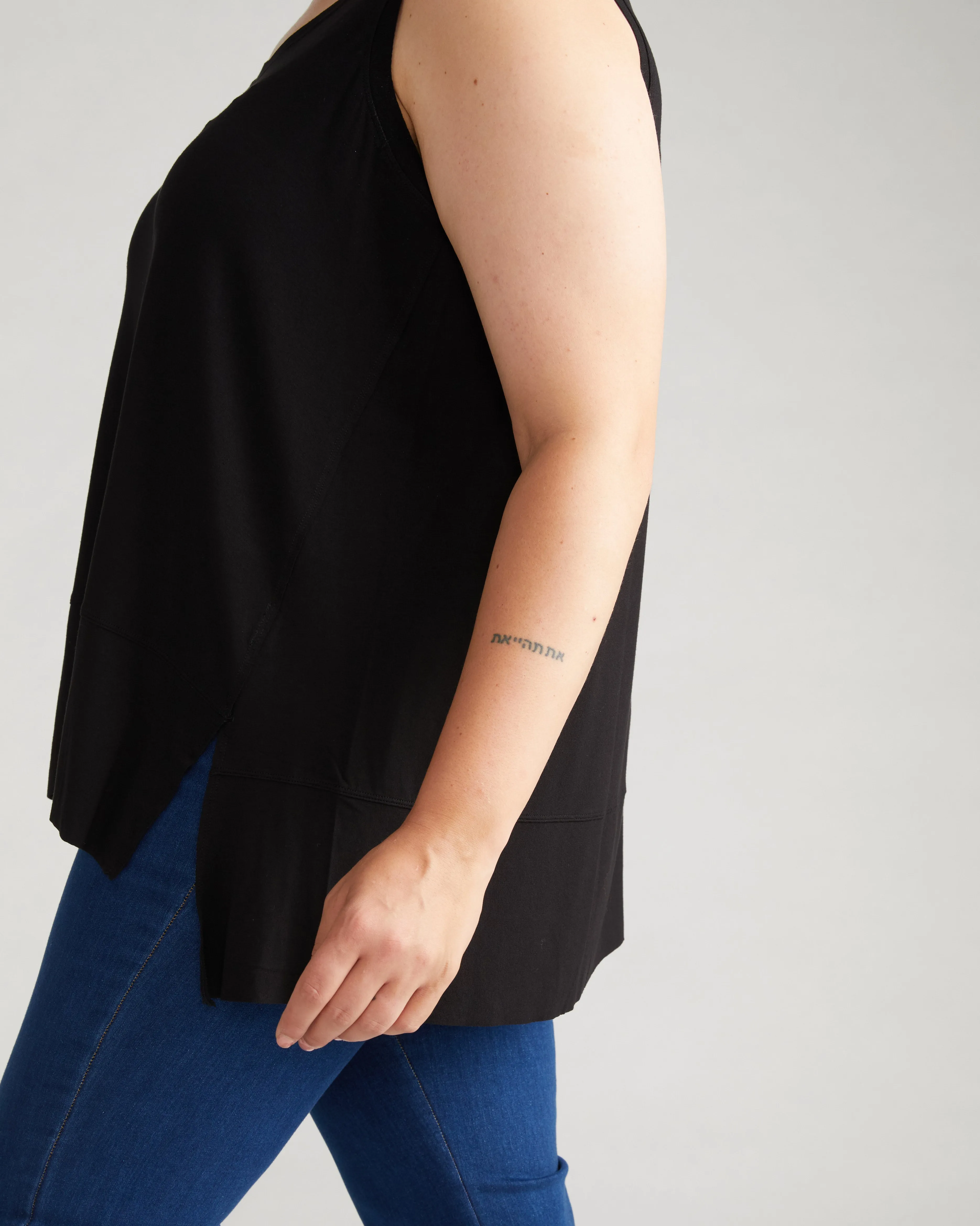 Hudson Liquid Jersey Tank - Black sold by Universal Standard product image thumbnail 3