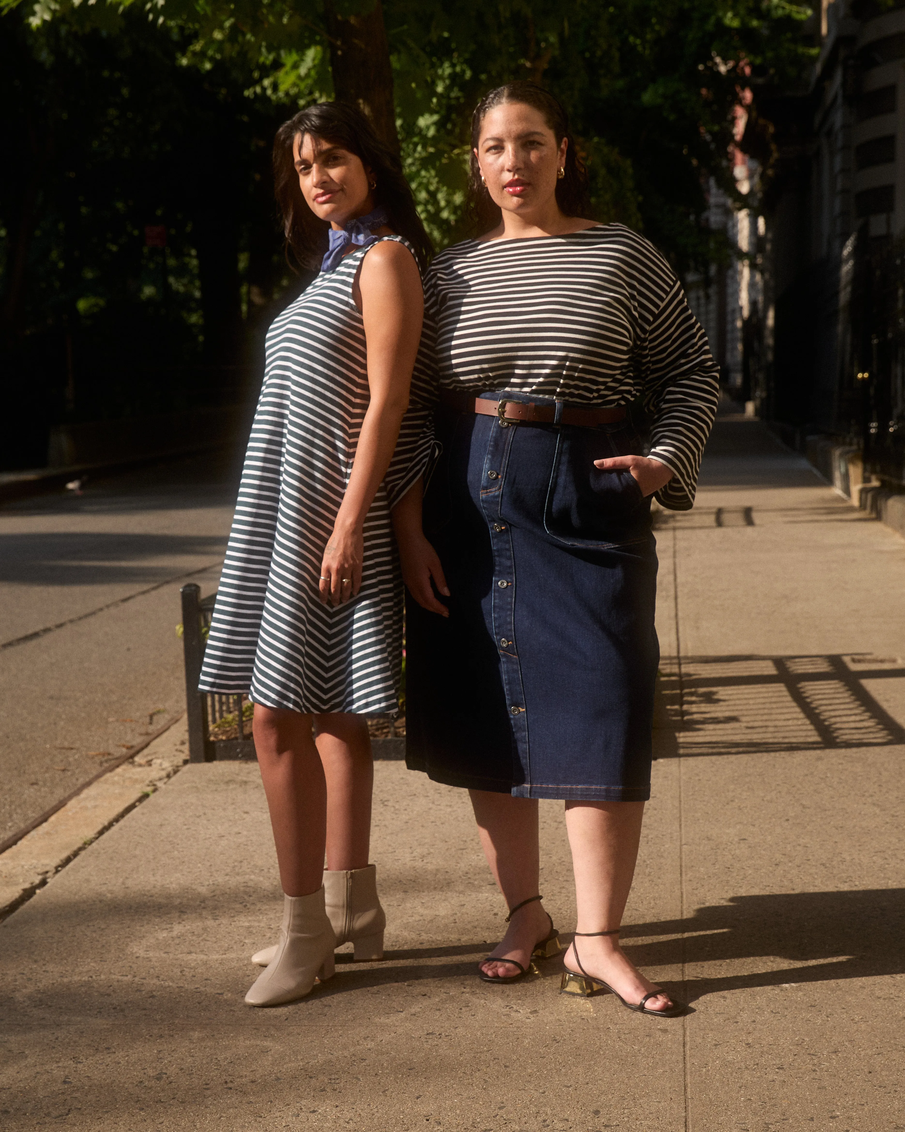Bay Breton Stripe Sleeveless Dress - Deep Sea/White Stripe sold by Universal Standard product image thumbnail 3