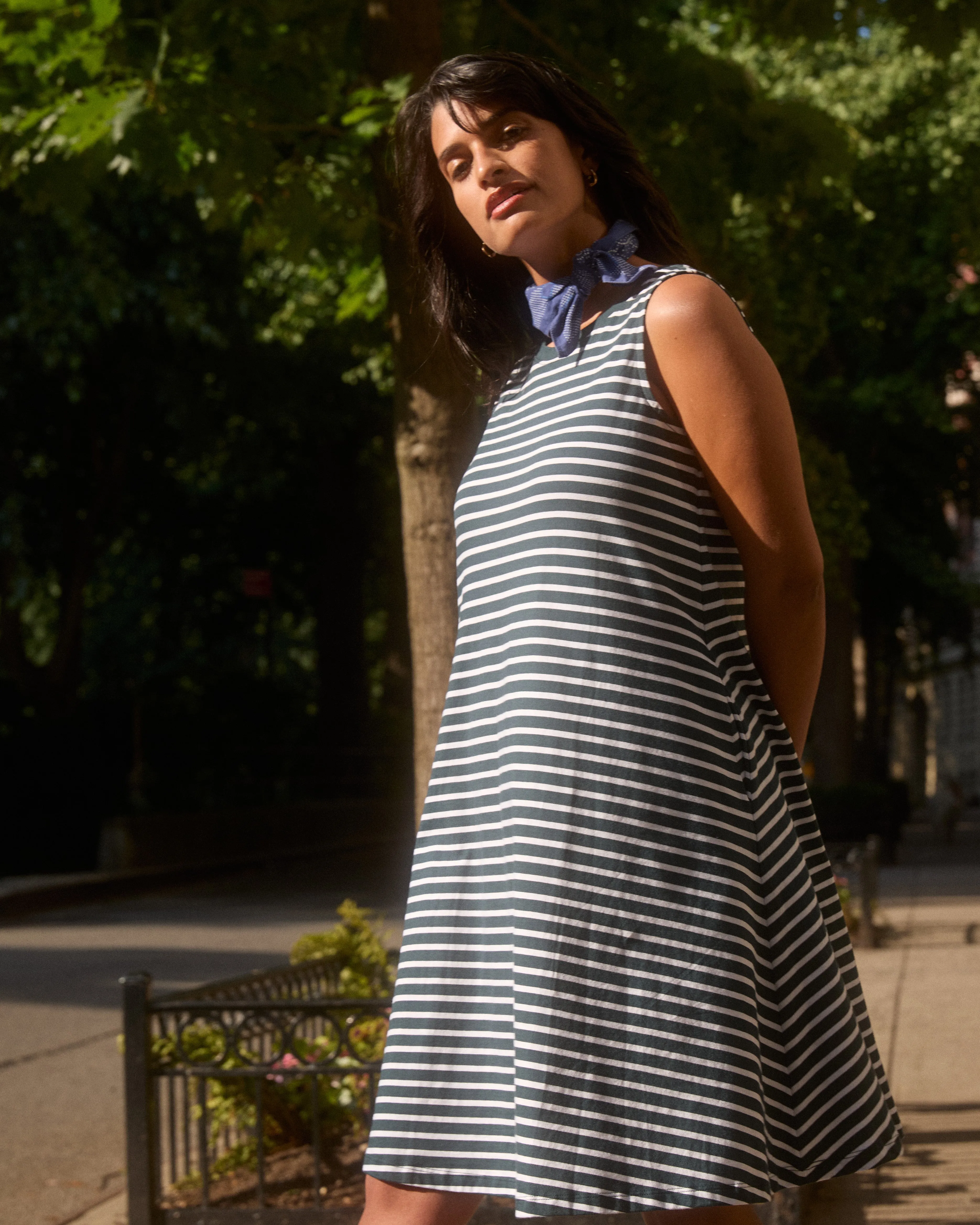 Bay Breton Stripe Sleeveless Dress - Deep Sea/White Stripe sold by Universal Standard product image thumbnail 2