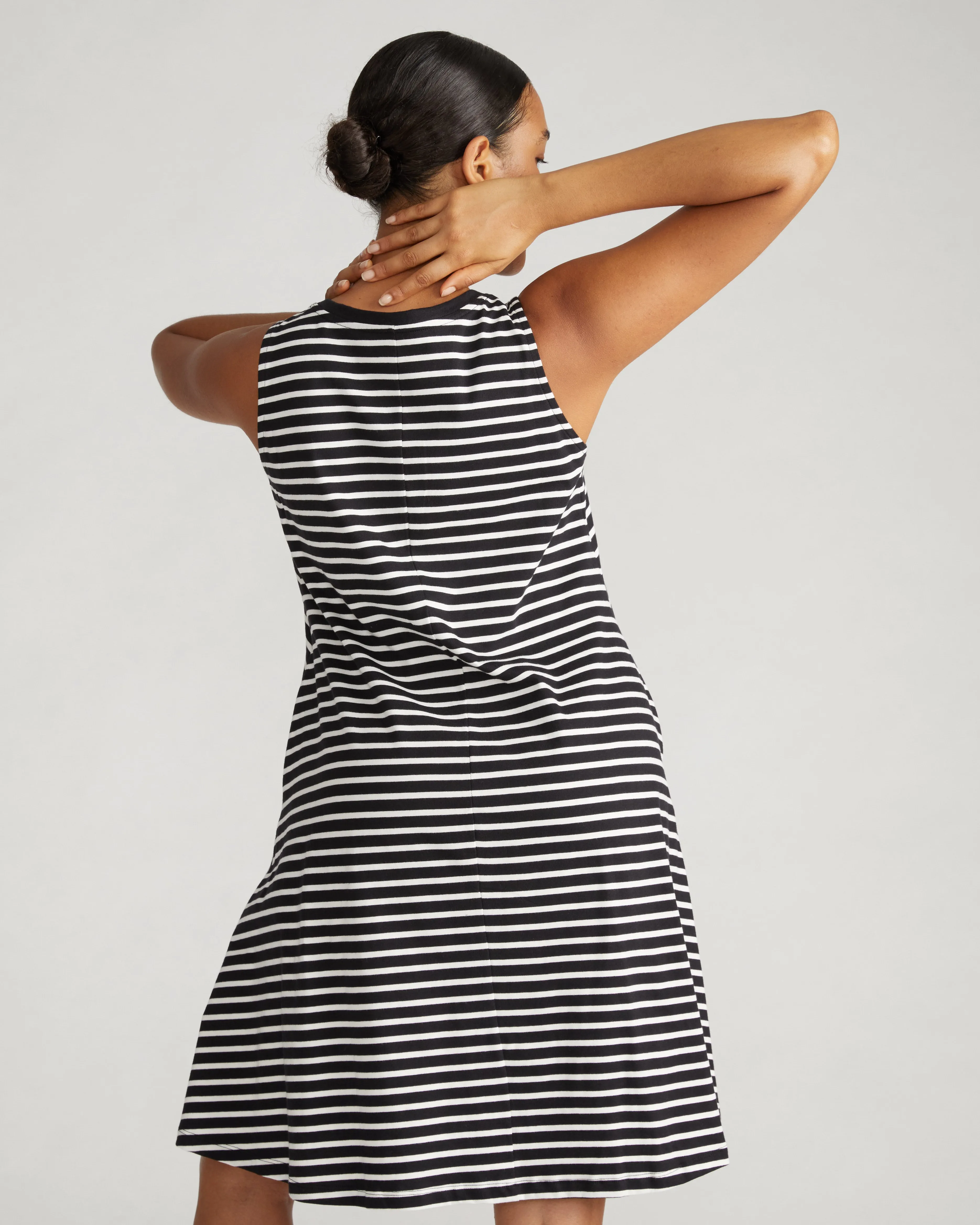 Bay Breton Stripe Sleeveless Dress - Black/White Stripe sold by Universal Standard product image thumbnail 3