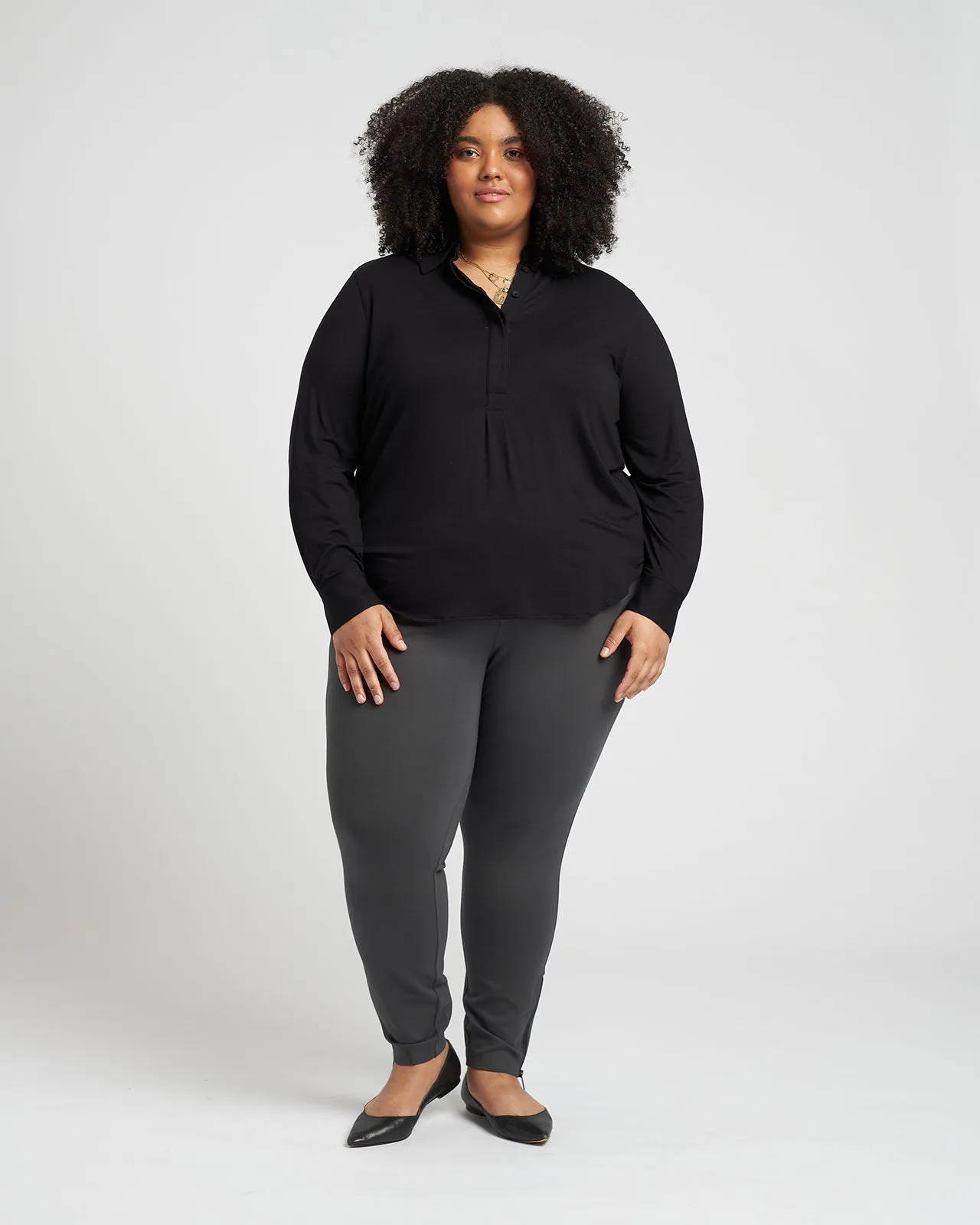 Moro Pocket Signature Ponte Pants - Black Sand sold by Universal Standard