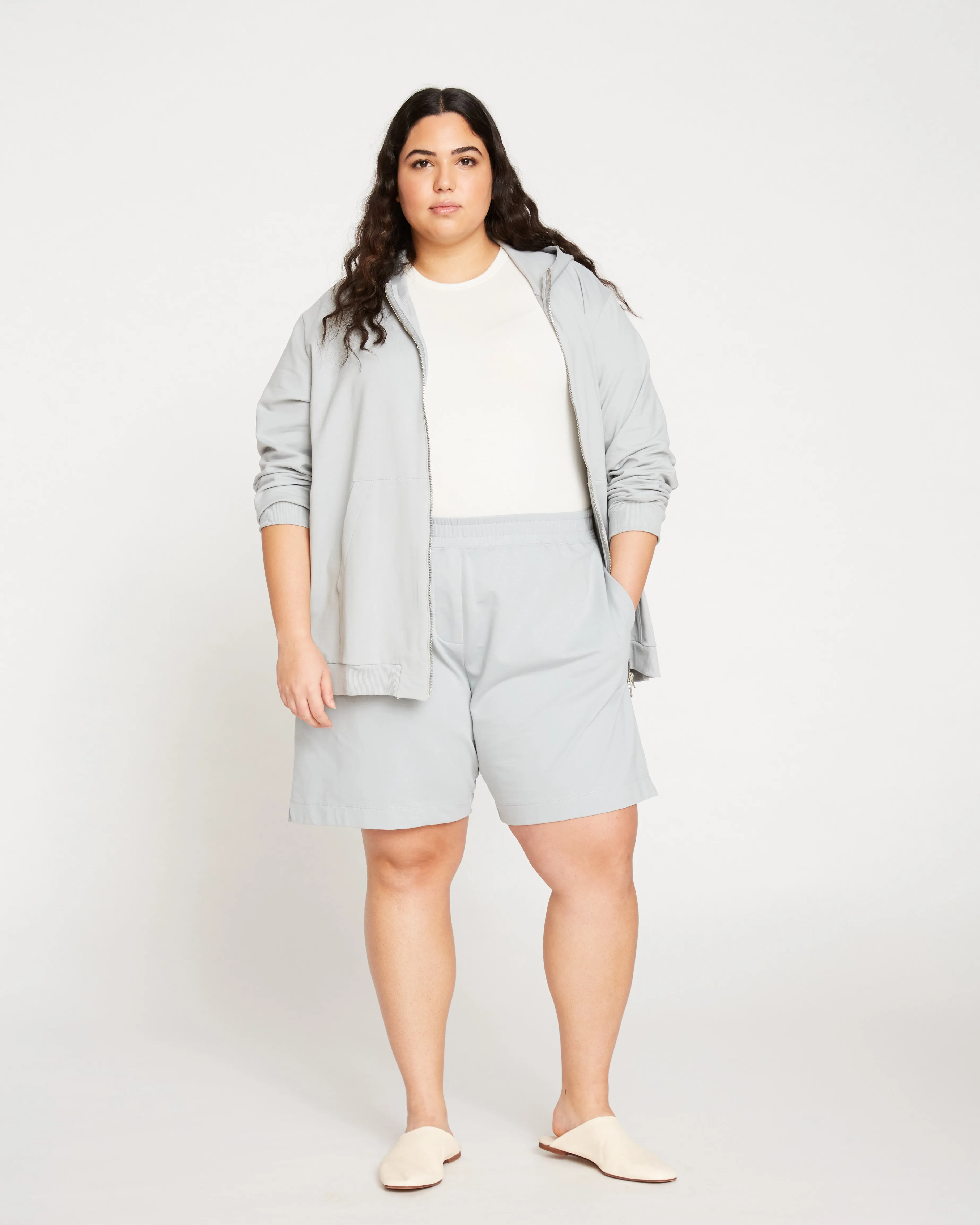 Hayes Sweatshorts - Grey Sky sold by Universal Standard