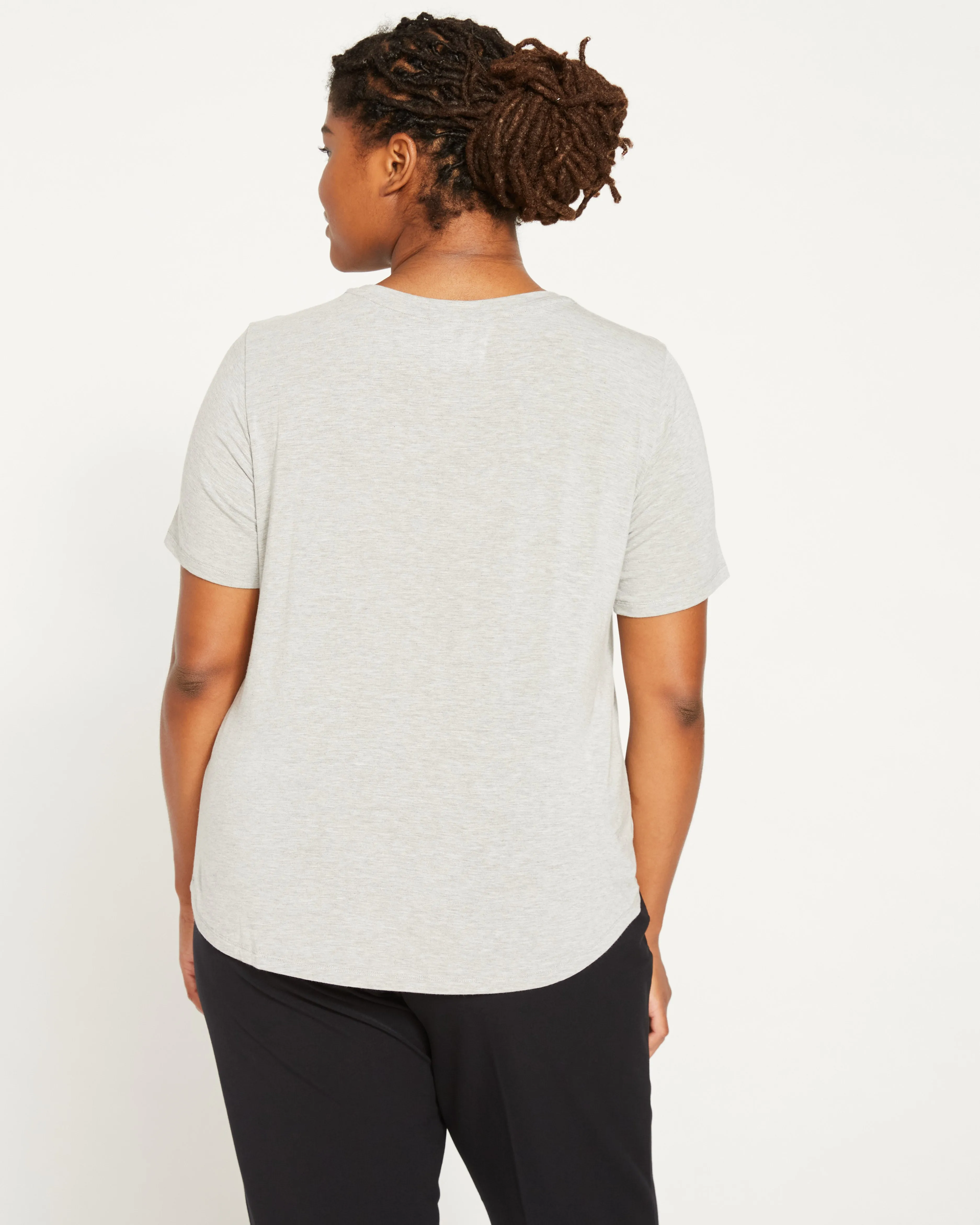 Signature Tee Rex - Heather Grey sold by Universal Standard product image thumbnail 5