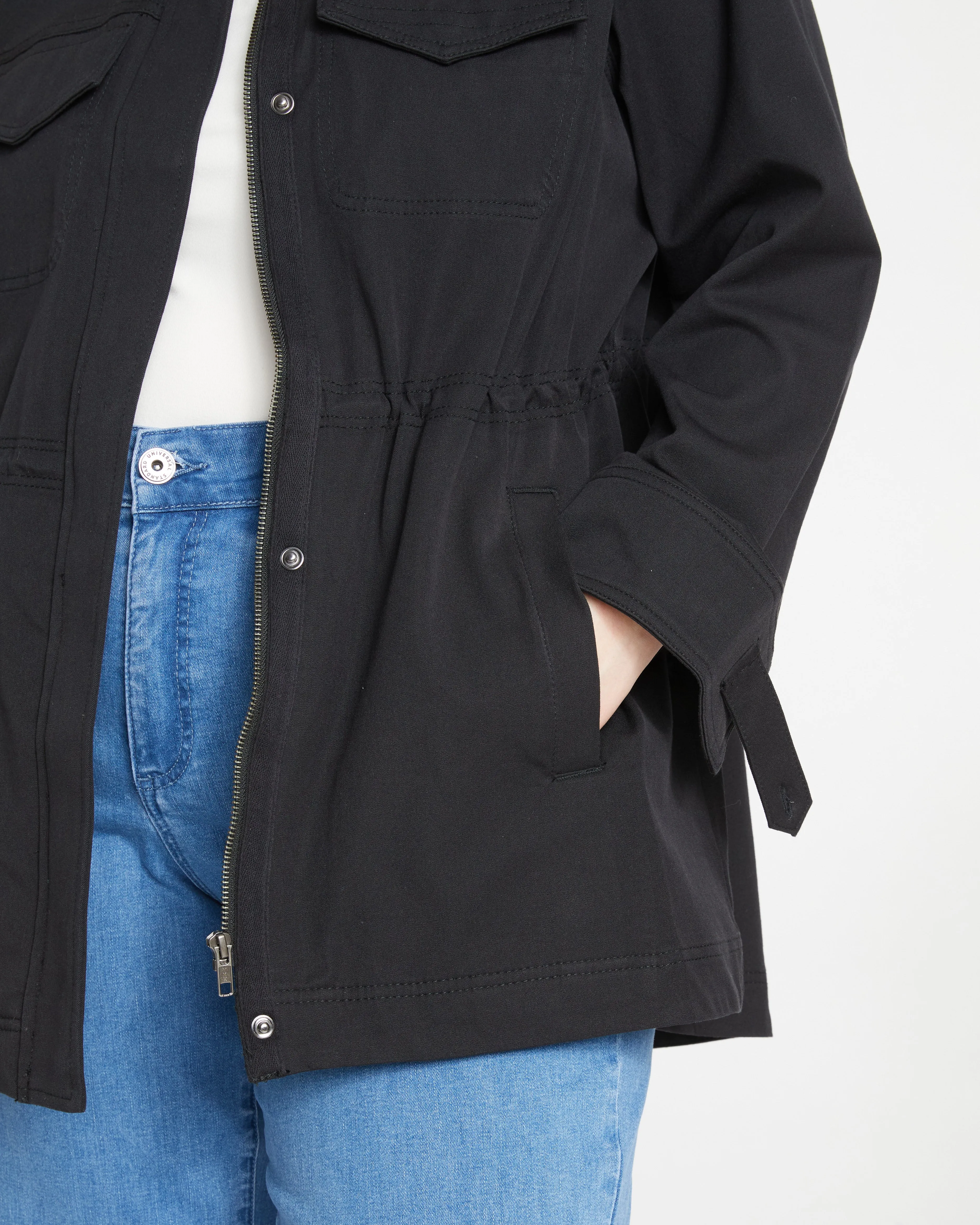 Vineyard Stretch Cotton Twill Jacket - Black sold by Universal Standard product image thumbnail 2