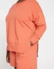 Fiona Side Slit Sweatshirt - Aperol sold by Universal Standard
