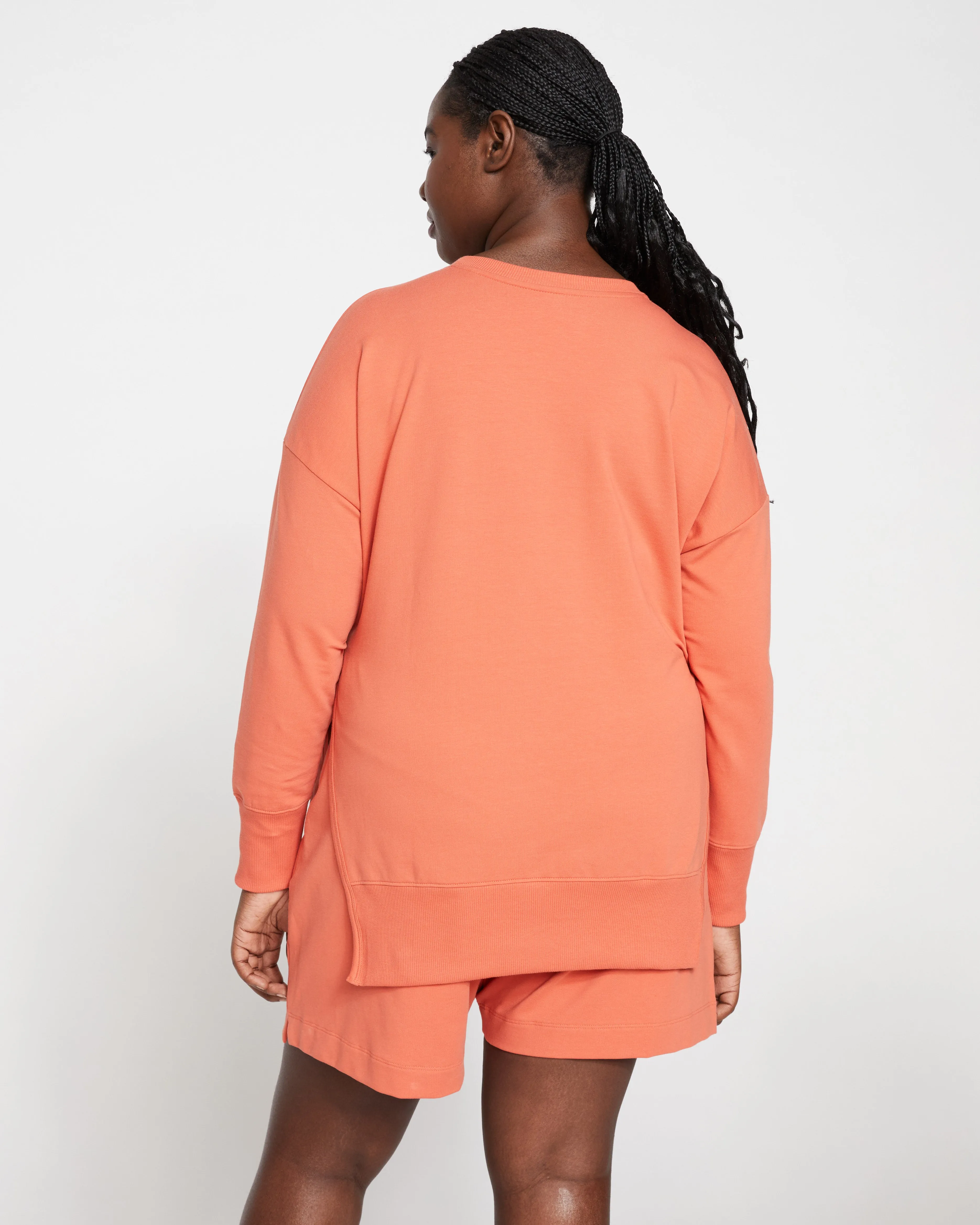 Fiona Side Slit Sweatshirt - Aperol sold by Universal Standard product image thumbnail 4