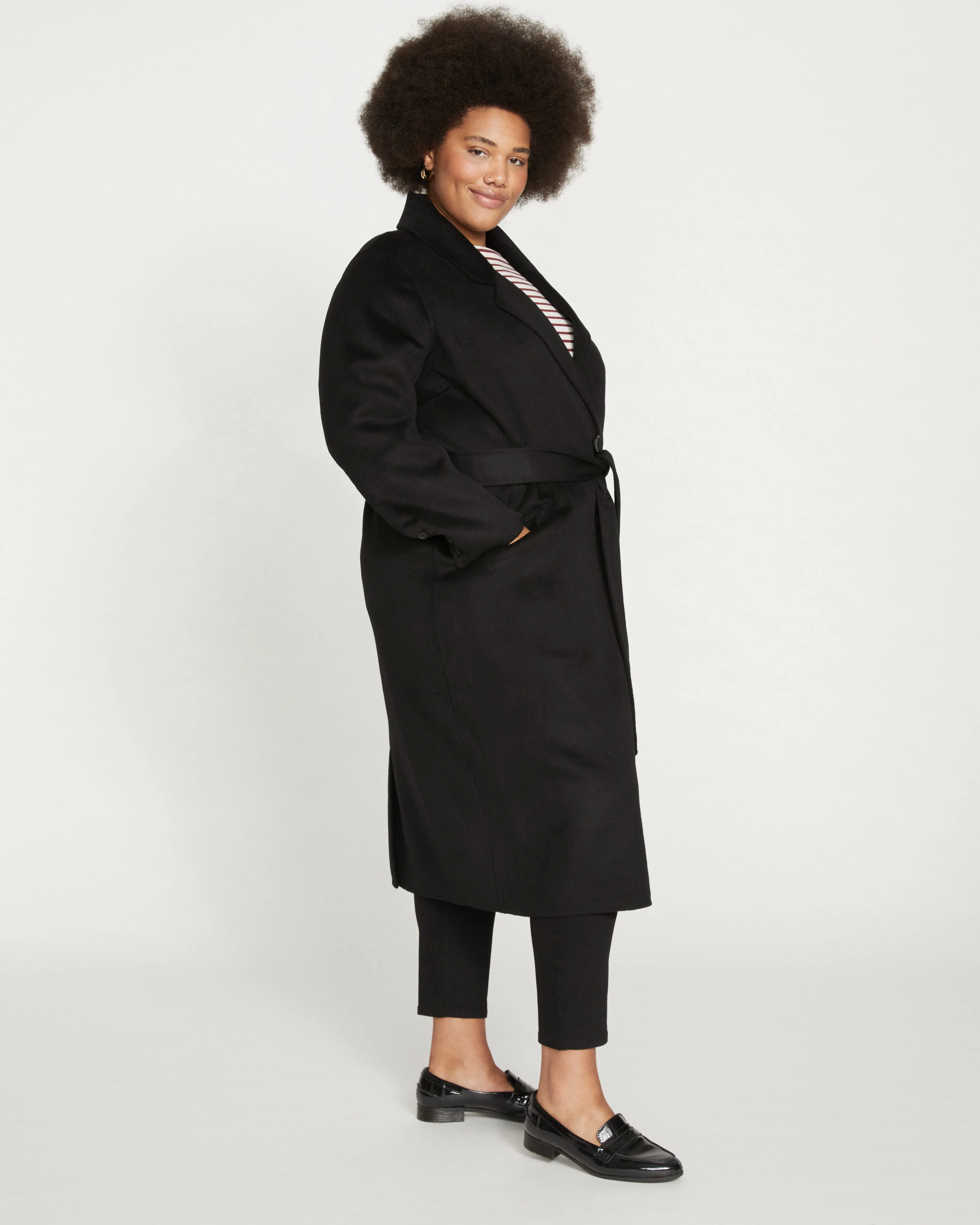 Double Face Luxe Coat - Black sold by Universal Standard product image thumbnail 3