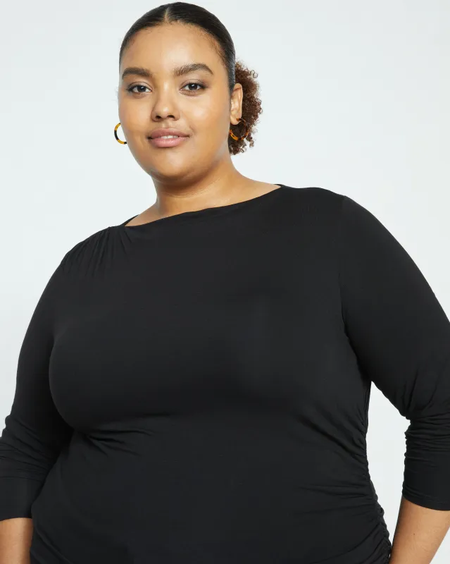 Louise Long Sleeve Liquid Jersey Top - Black sold by Universal Standard