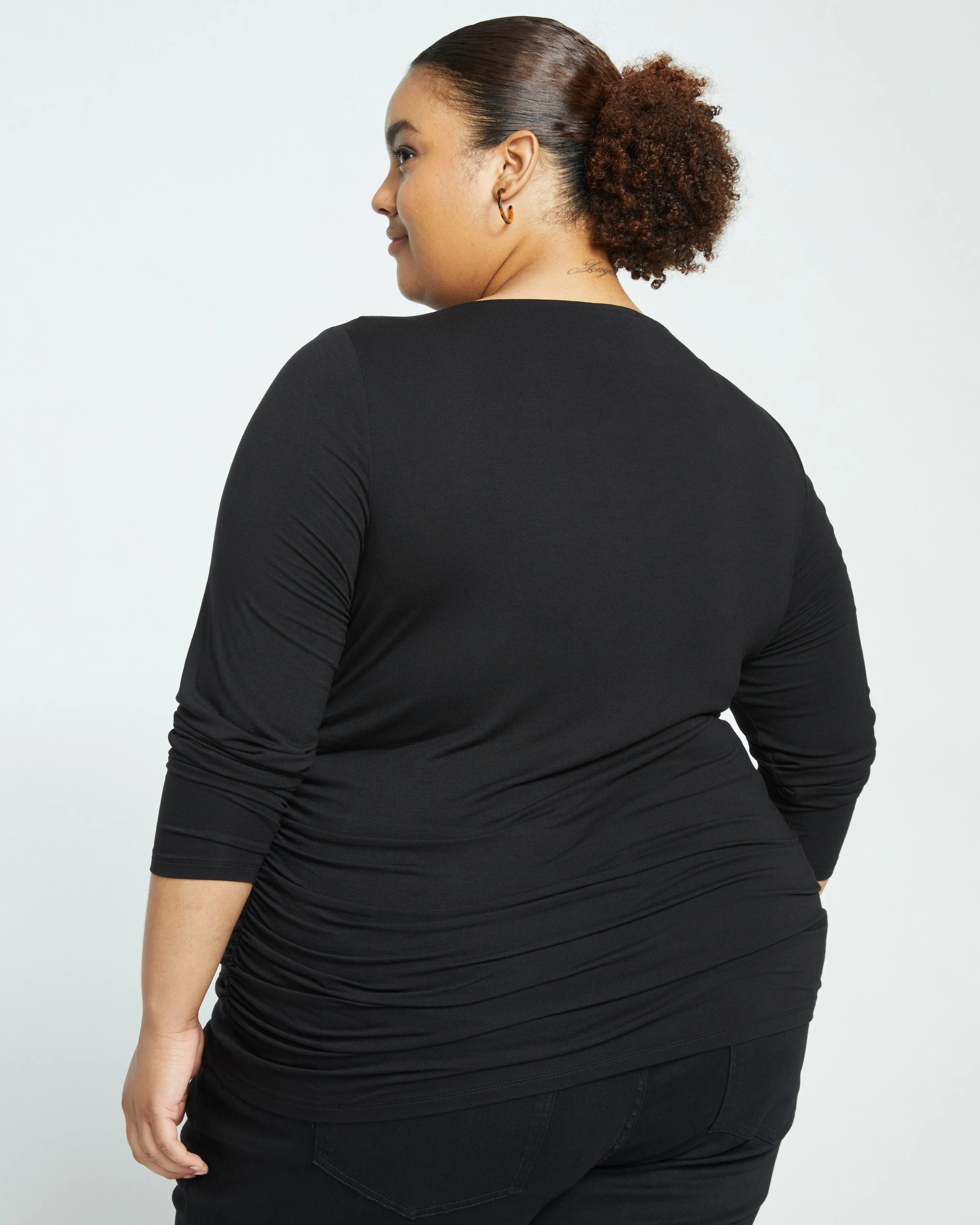 Louise Long Sleeve Liquid Jersey Top - Black sold by Universal Standard product image thumbnail 4