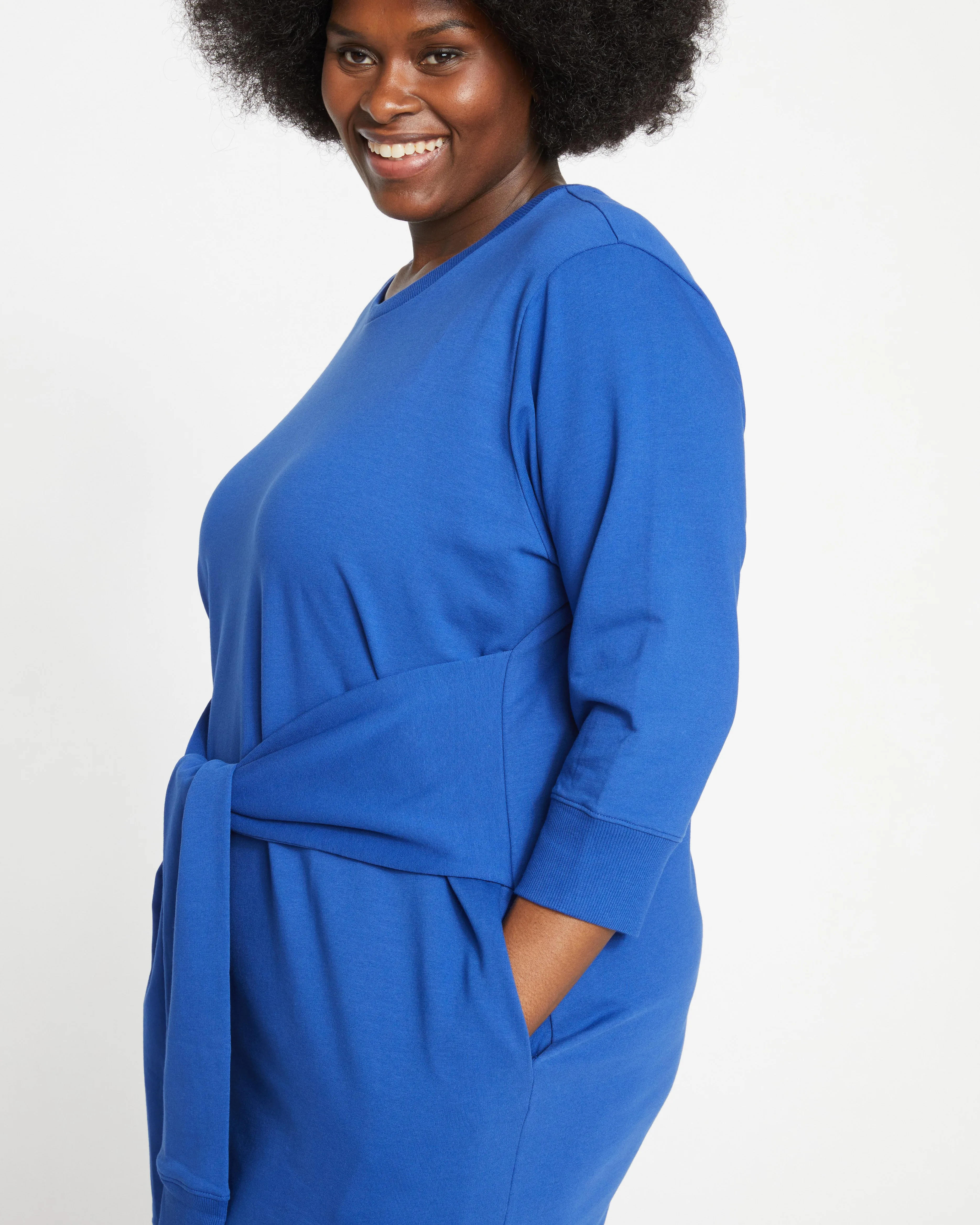 Misa Tie Sweatshirt Dress - Lapis sold by Universal Standard product image thumbnail 2