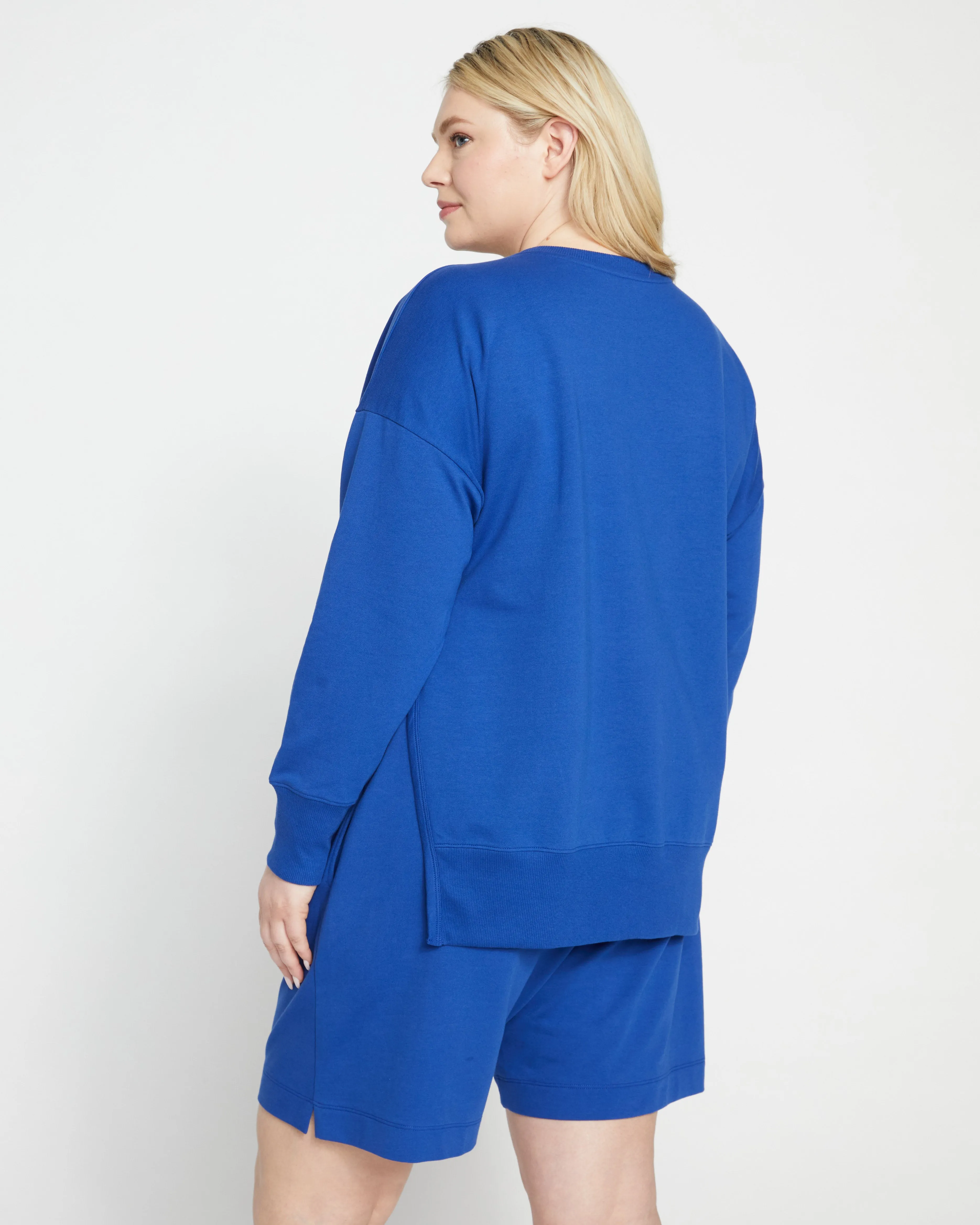 Fiona Side Slit Sweatshirt - Lapis sold by Universal Standard product image thumbnail 3