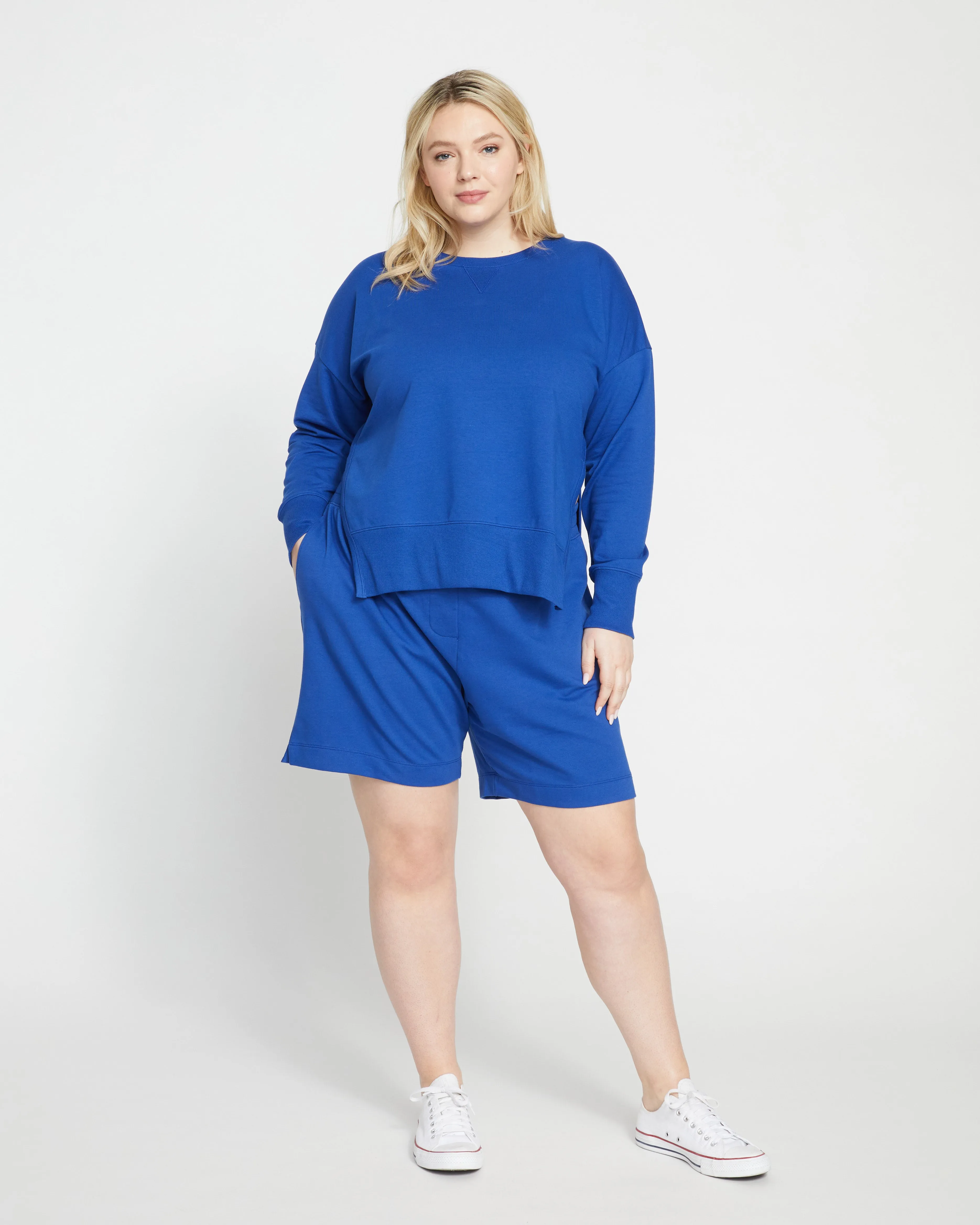 Hayes Sweatshorts - Lapis sold by Universal Standard