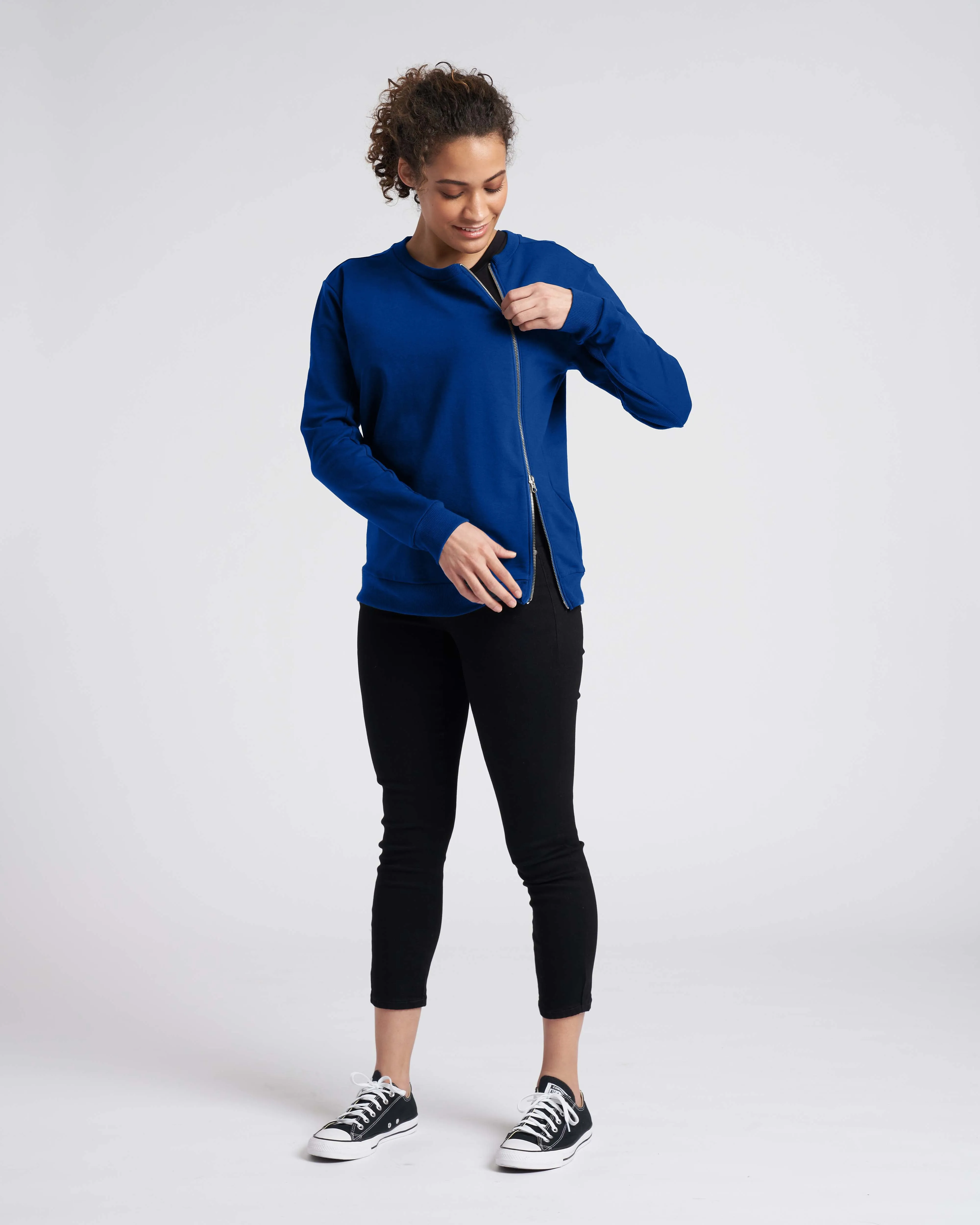 Meridien Zip Sweatshirt - Lapis sold by Universal Standard product image thumbnail 3