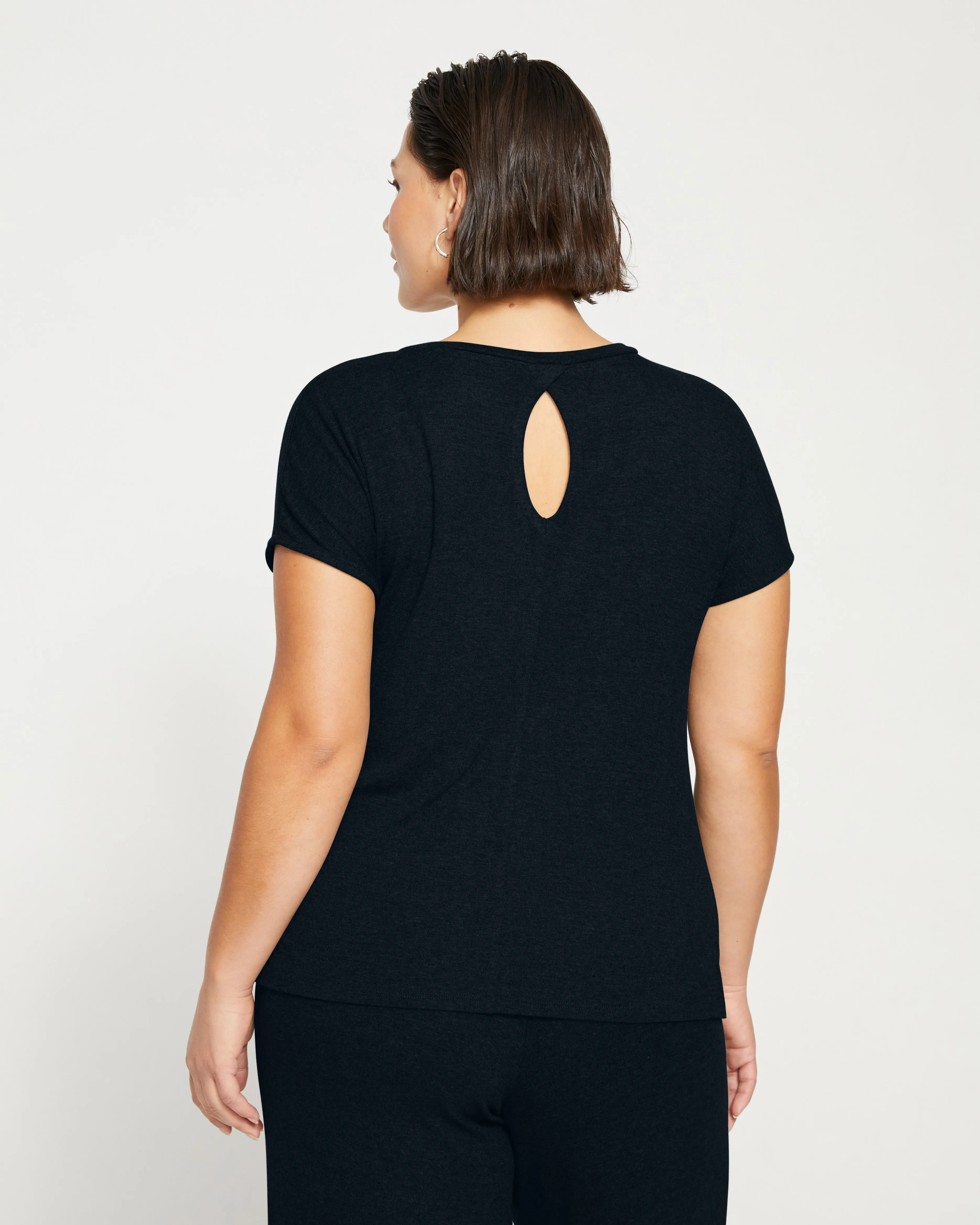 TravelKnit Relaxed Tee - Black sold by Universal Standard product image thumbnail 4