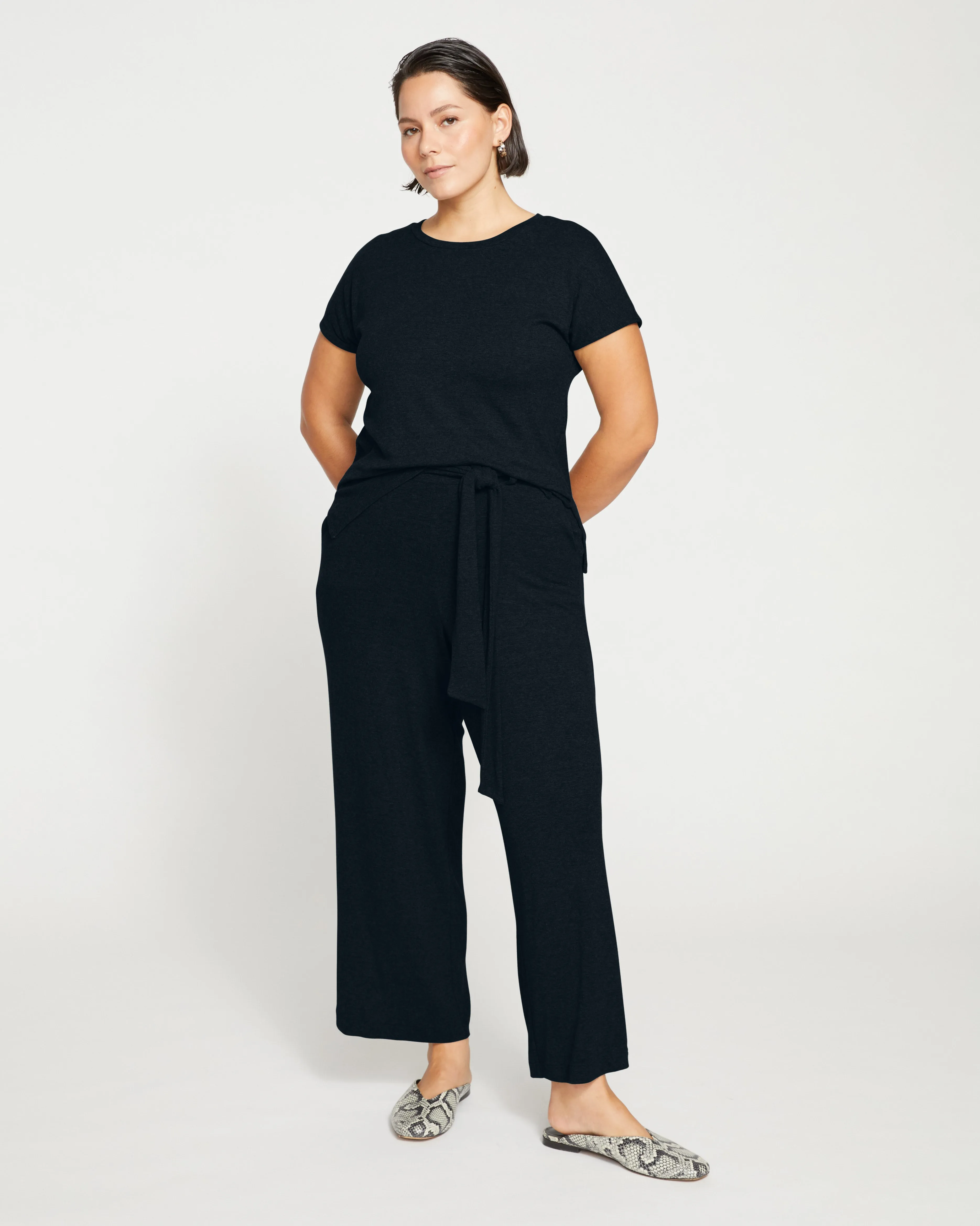 TravelKnit Relaxed Tee - Black sold by Universal Standard product image thumbnail 2