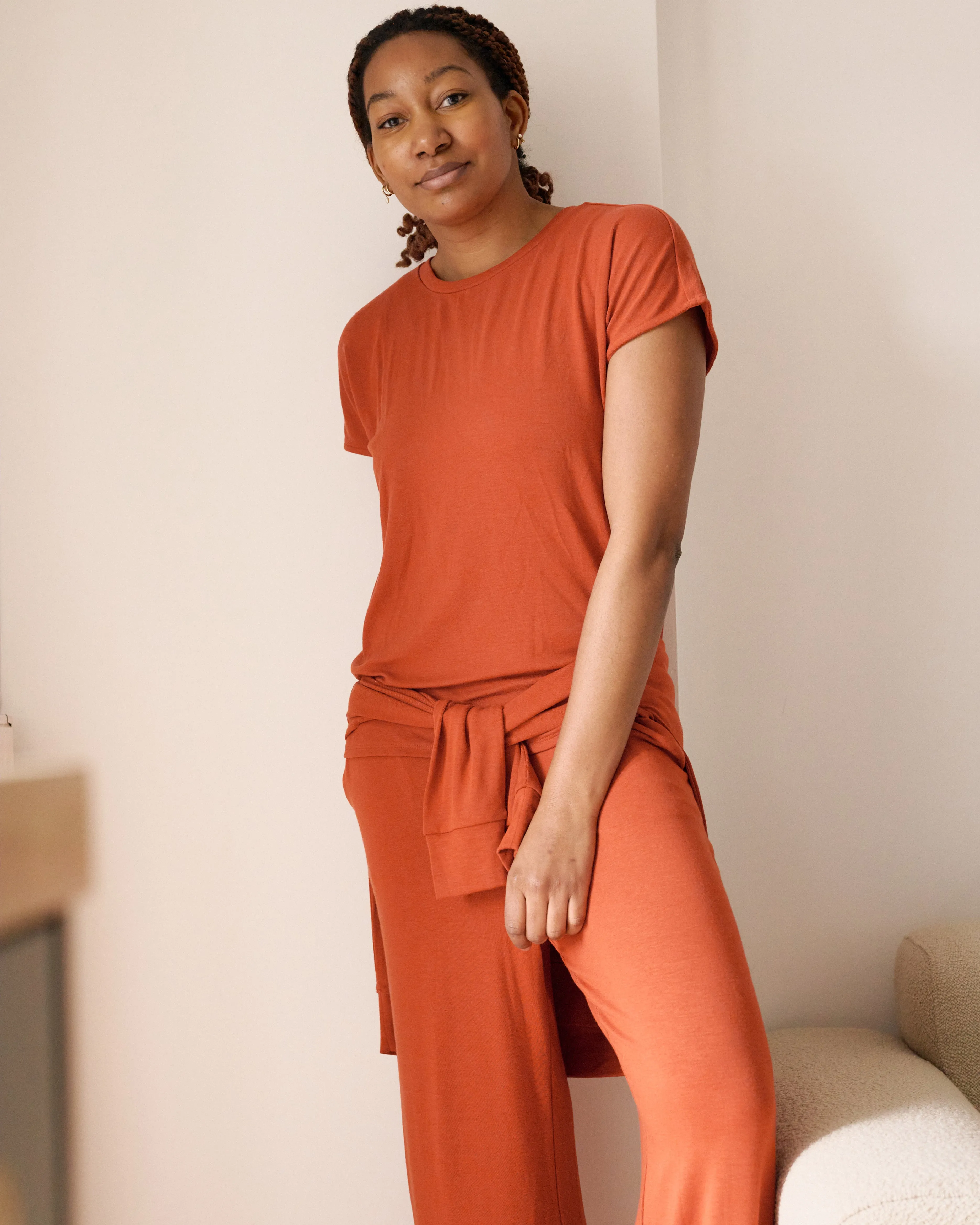 TravelKnit Relaxed Tee - Warm Russet sold by Universal Standard product image thumbnail 4