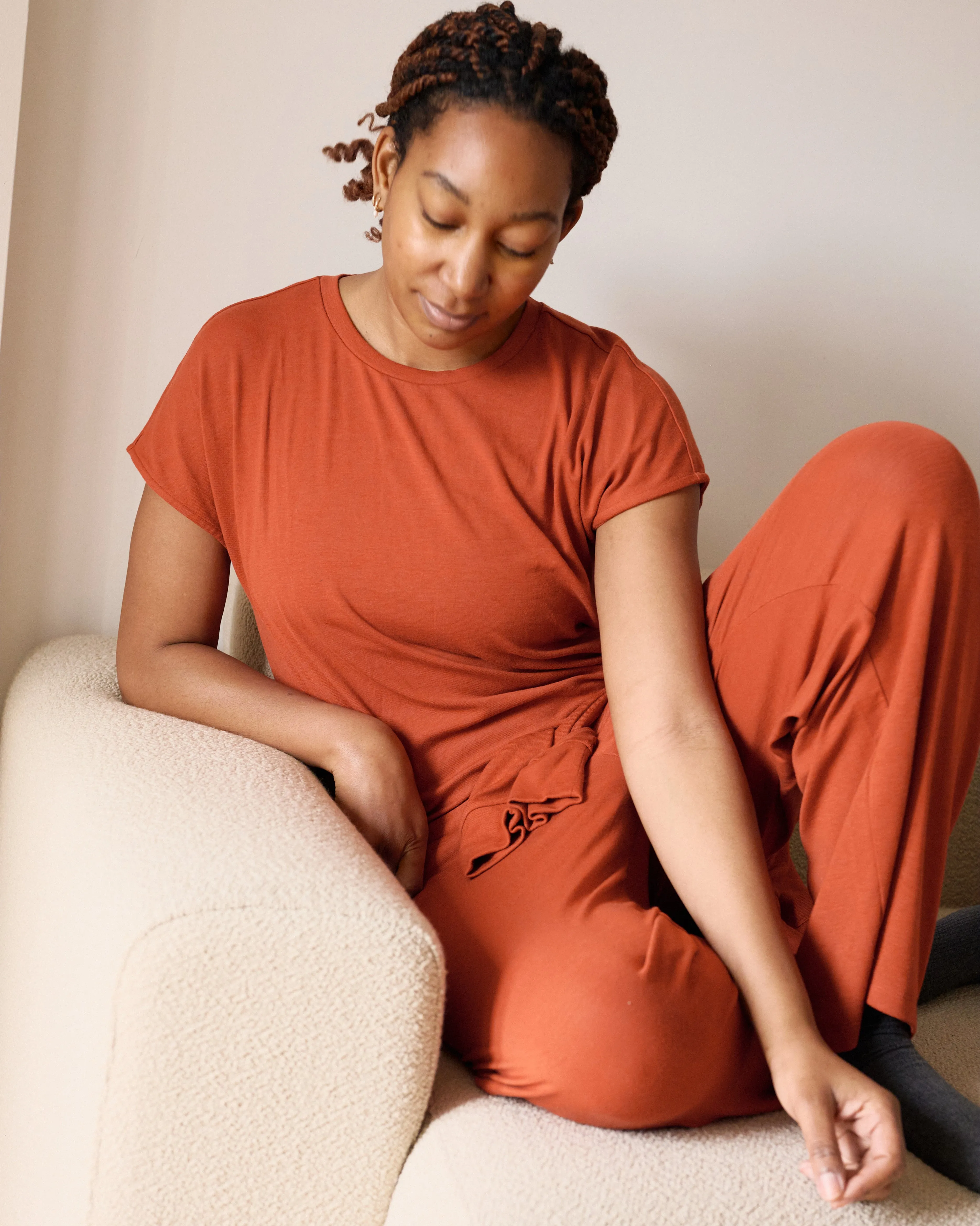 TravelKnit Relaxed Tee - Warm Russet sold by Universal Standard product image thumbnail 3