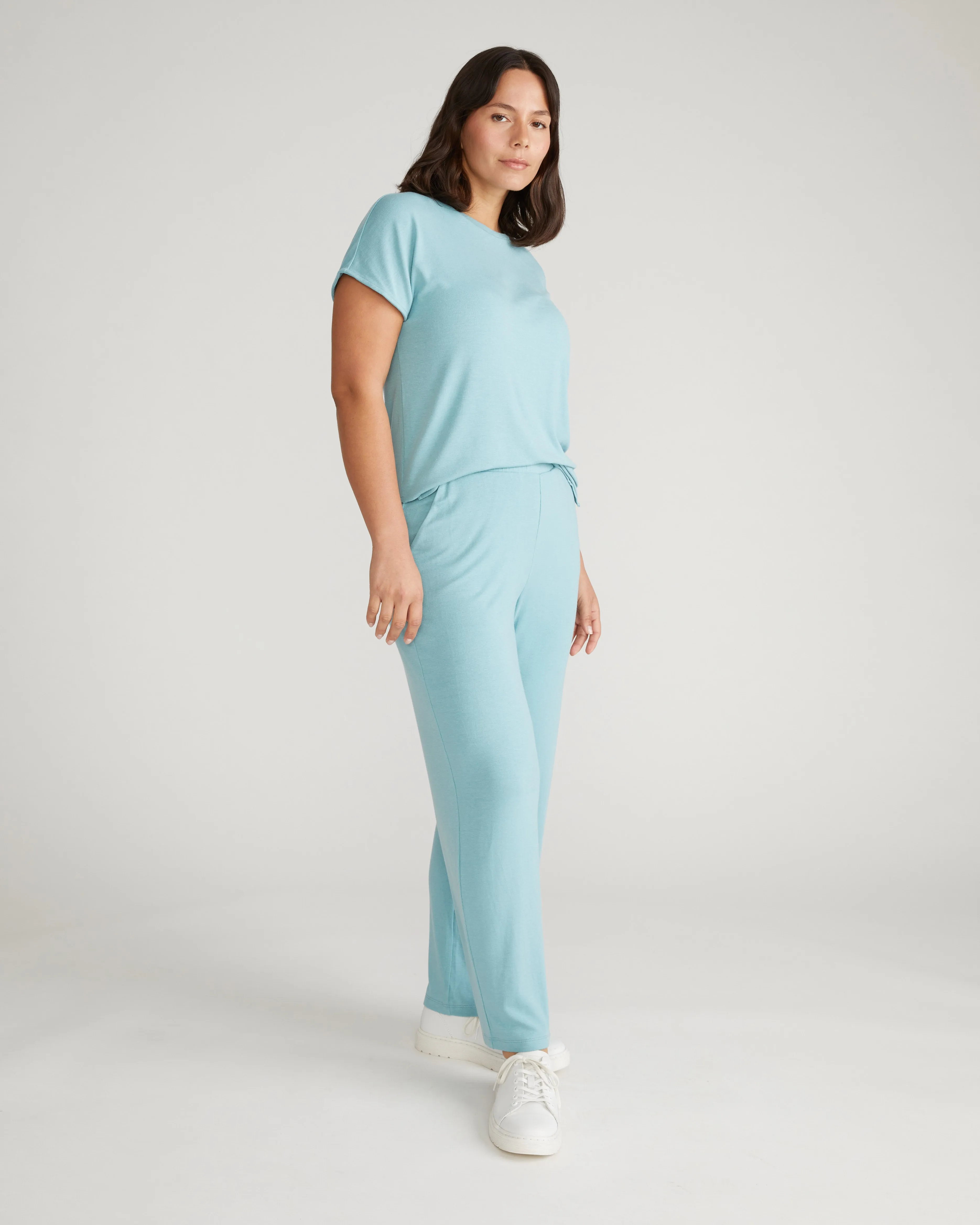 TravelKnit Relaxed Tee - Cameo Blue sold by Universal Standard product image thumbnail 3