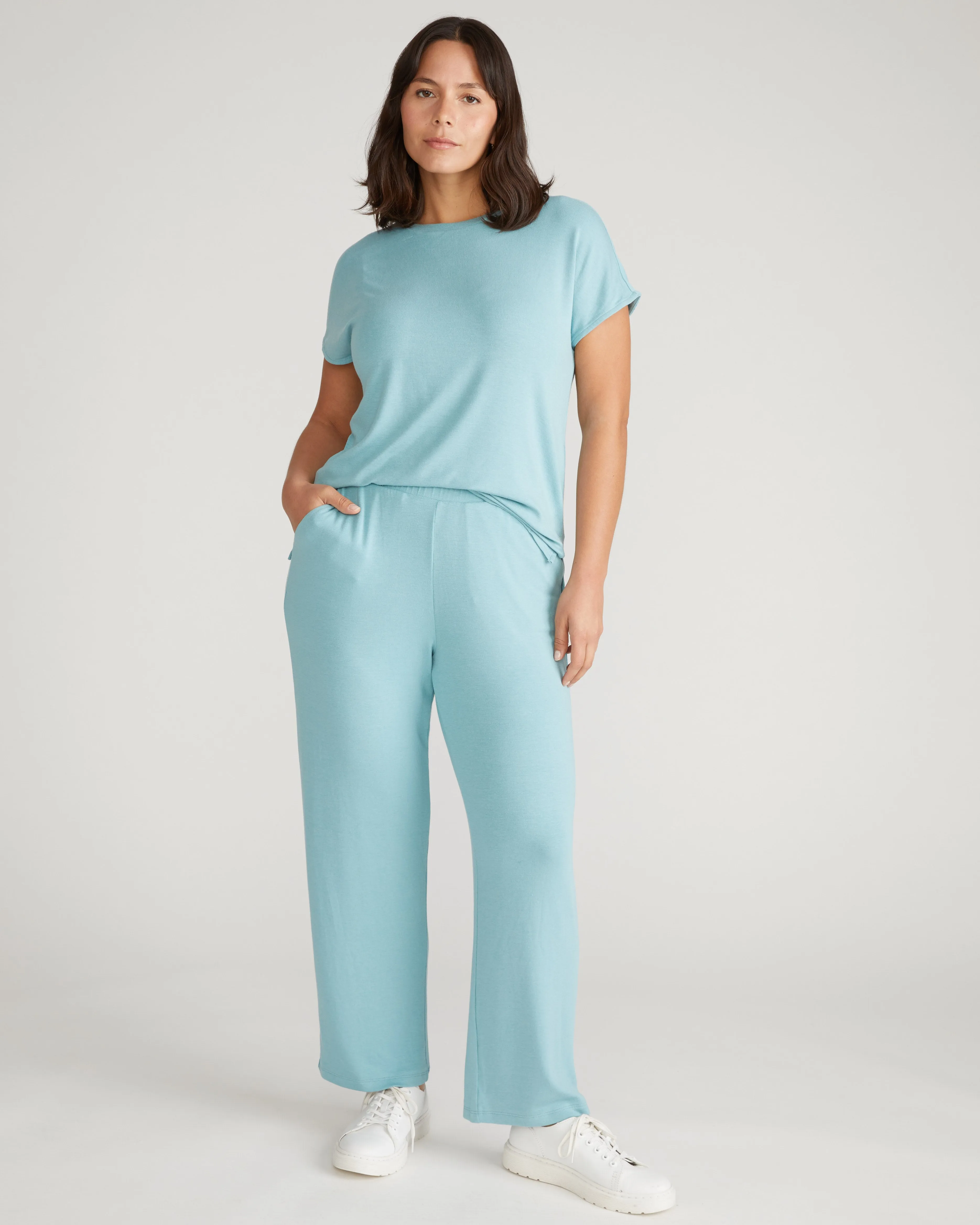 TravelKnit Relaxed Tee - Cameo Blue sold by Universal Standard product image thumbnail 2