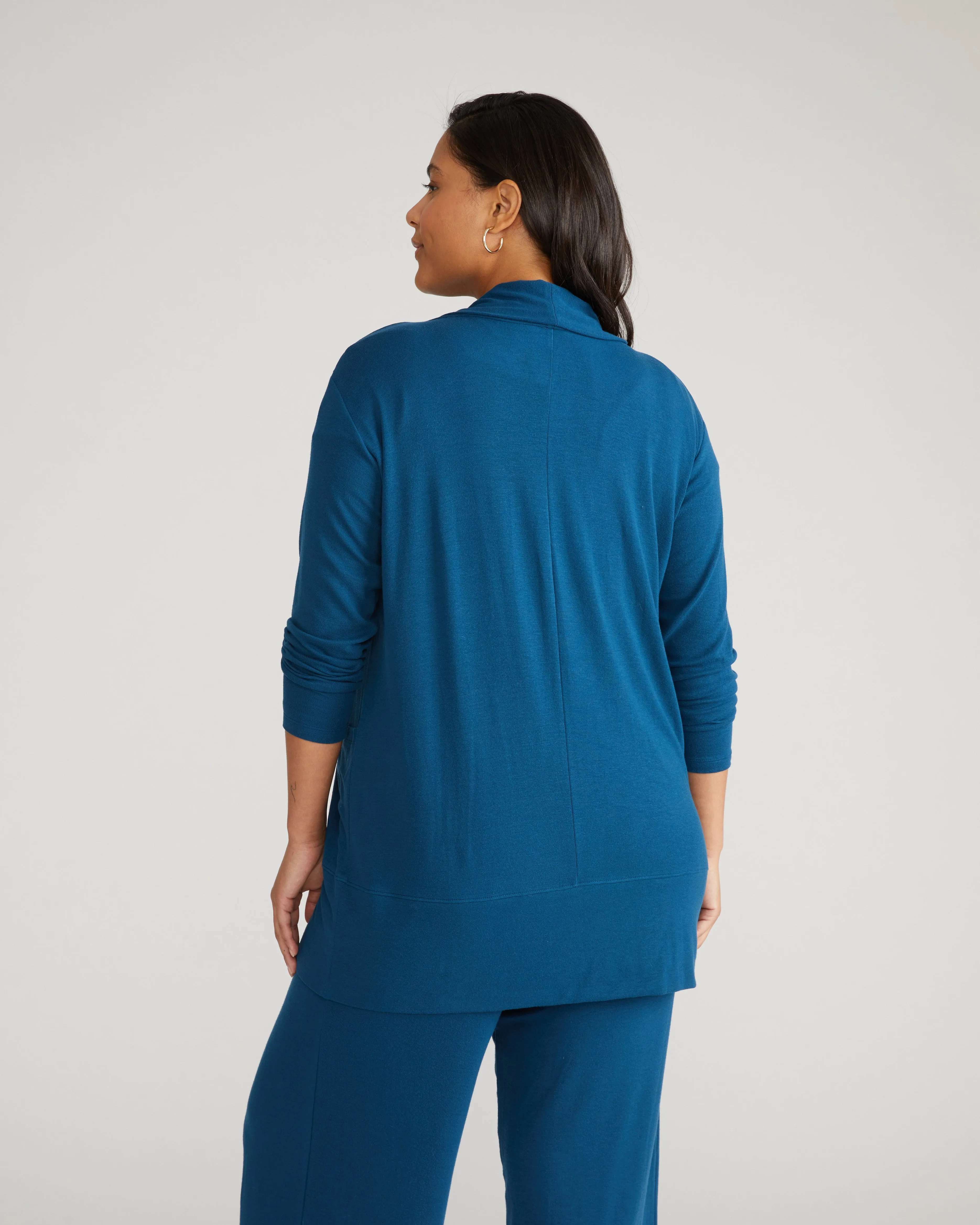 TravelKnit Minimalist Cardigan - Blue Teal sold by Universal Standard product image thumbnail 3