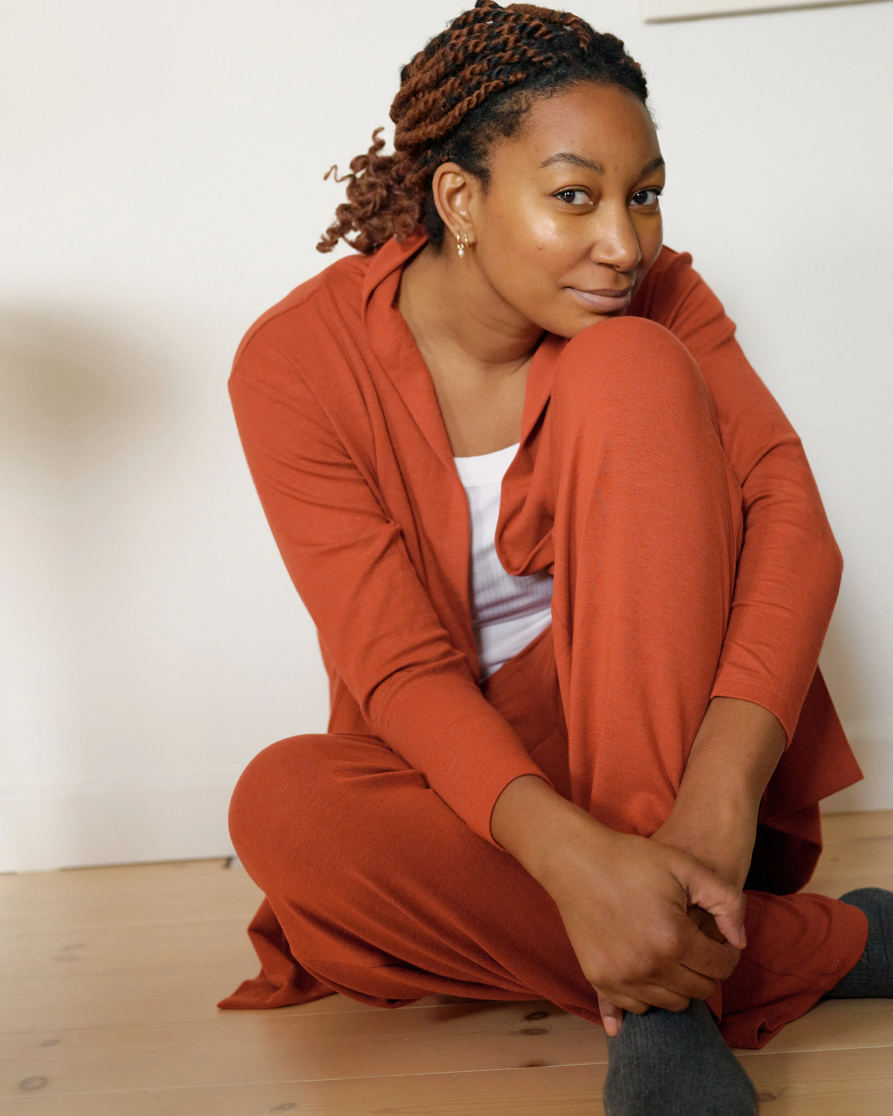 TravelKnit Minimalist Cardigan - Warm Russet sold by Universal Standard product image thumbnail 2