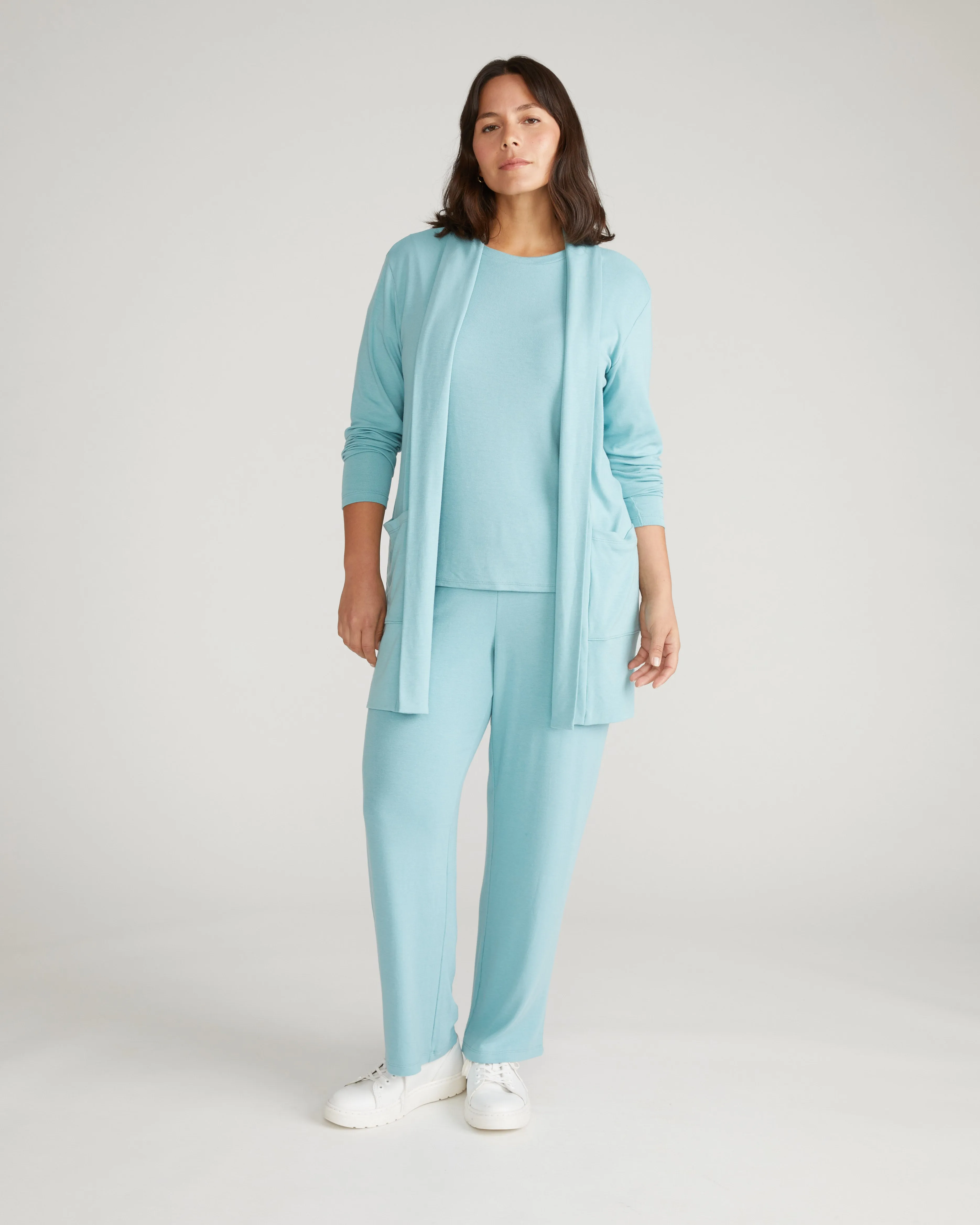 TravelKnit Minimalist Cardigan - Cameo Blue sold by Universal Standard product image thumbnail 4