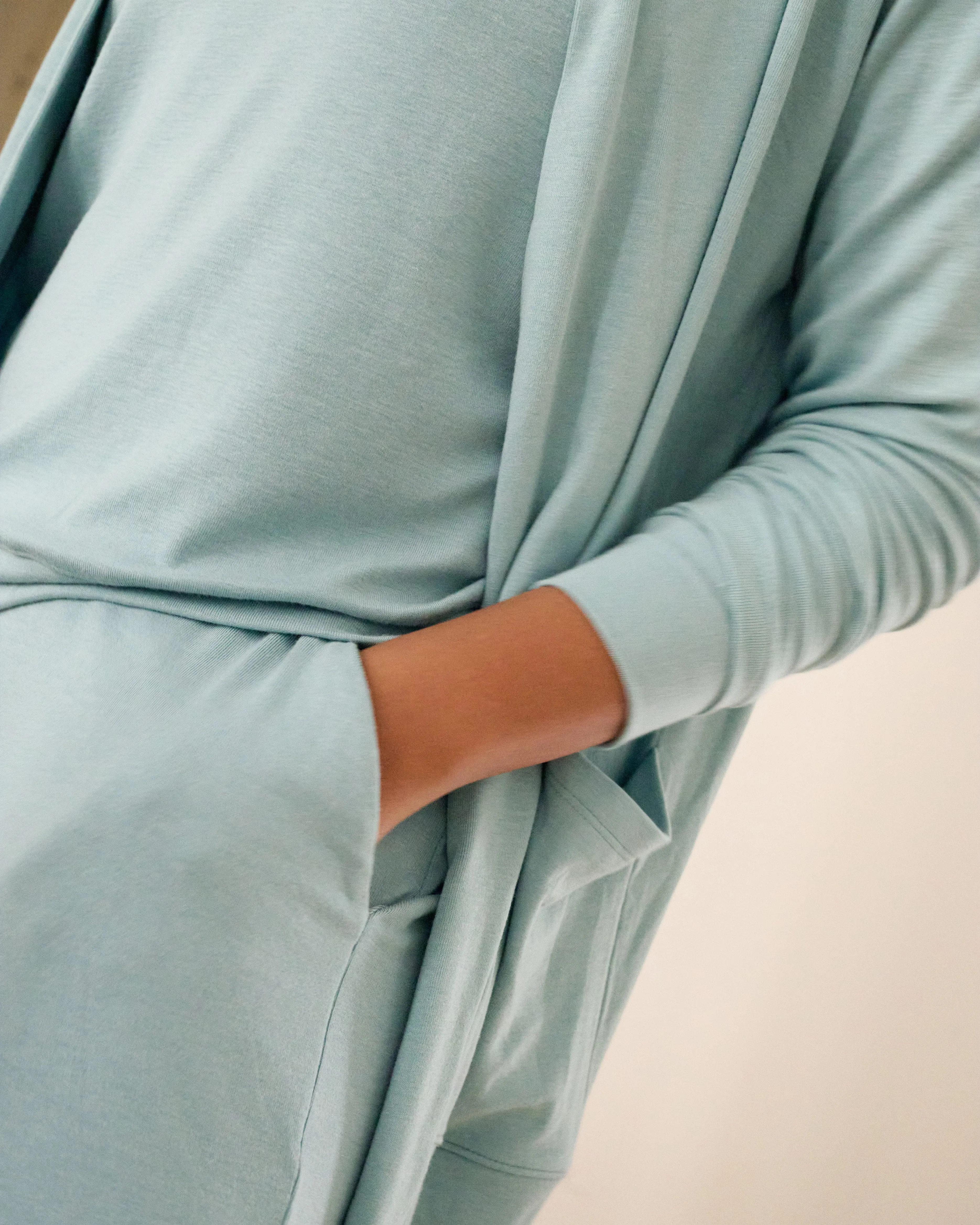 TravelKnit Minimalist Cardigan - Cameo Blue sold by Universal Standard