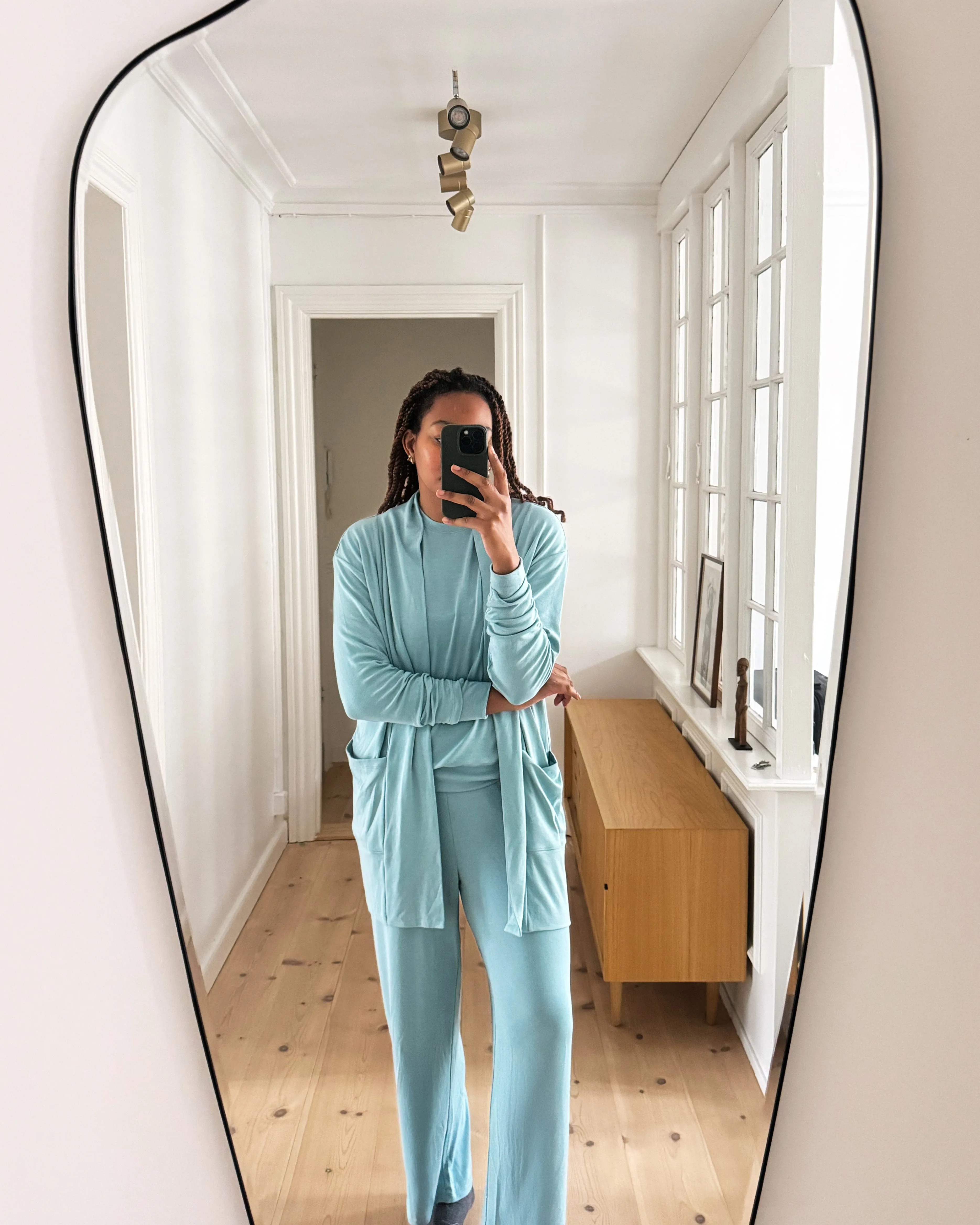 TravelKnit Minimalist Cardigan - Cameo Blue sold by Universal Standard product image thumbnail 3