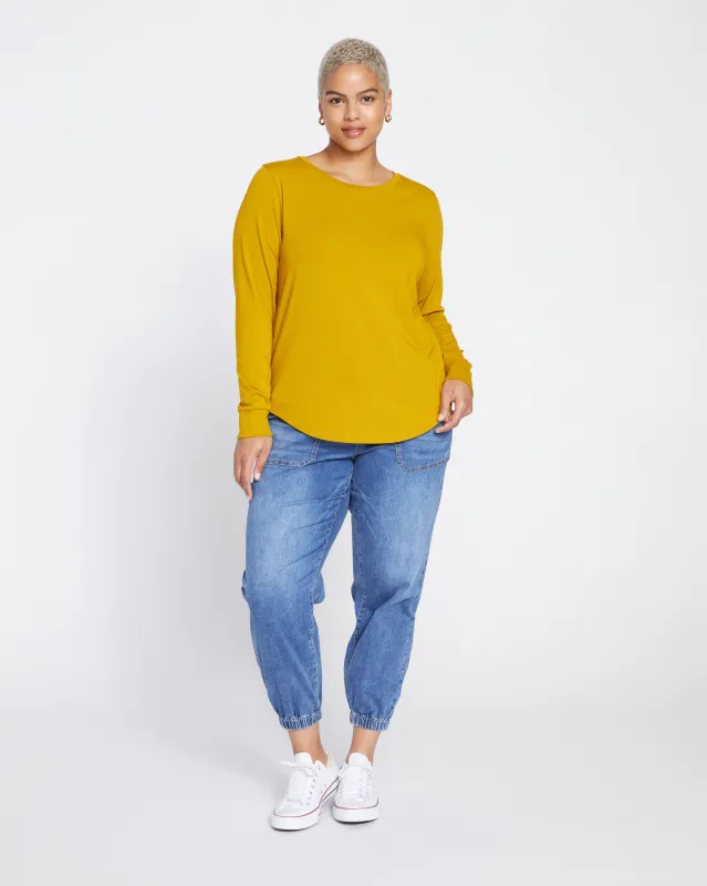Long Sleeve Tee Rex - Mustard sold by Universal Standard