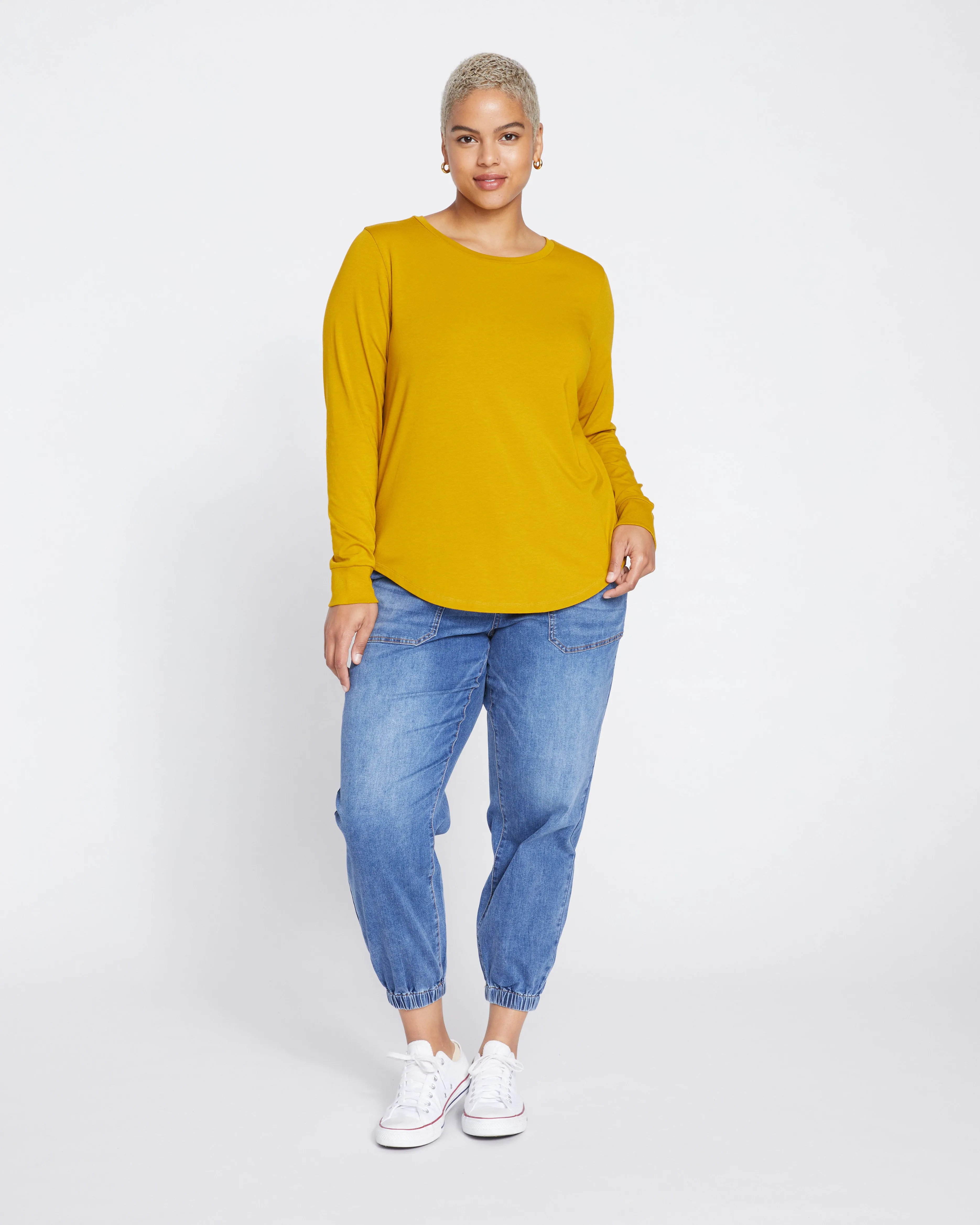 Long Sleeve Tee Rex - Mustard sold by Universal Standard