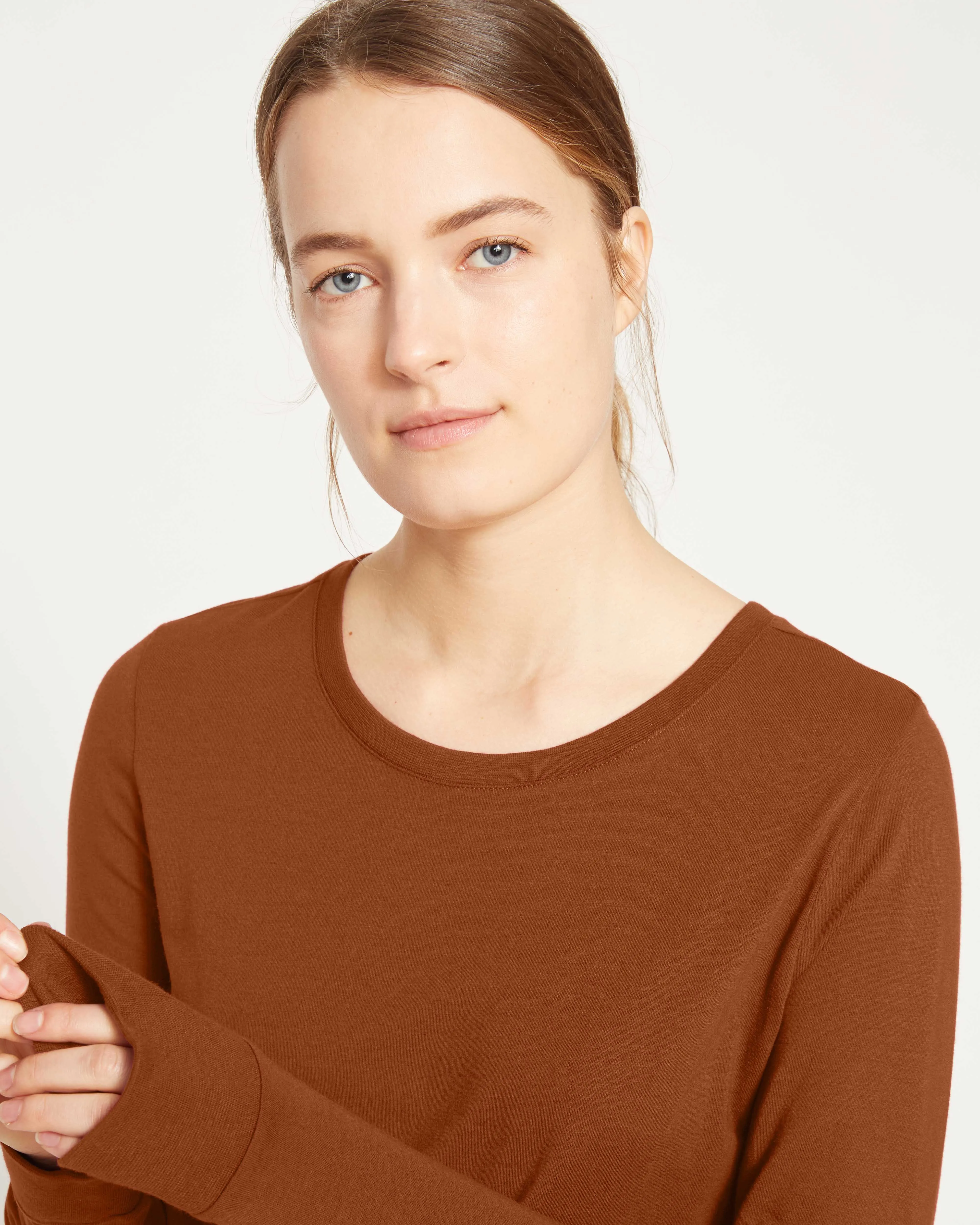 Long Sleeve Tee Rex - Caramel Cafe sold by Universal Standard
