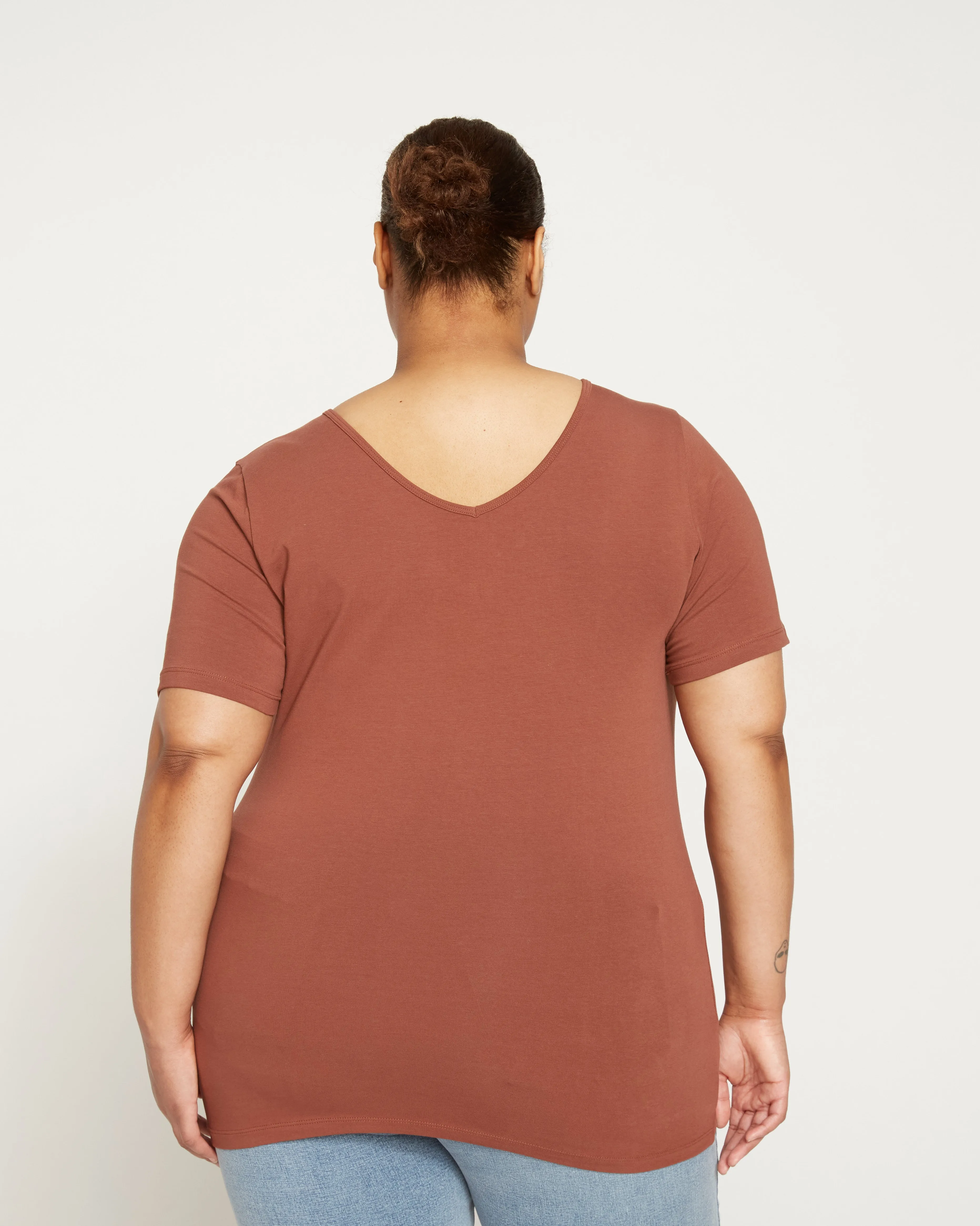 Double V Tee - Cinnamon sold by Universal Standard product image thumbnail 5
