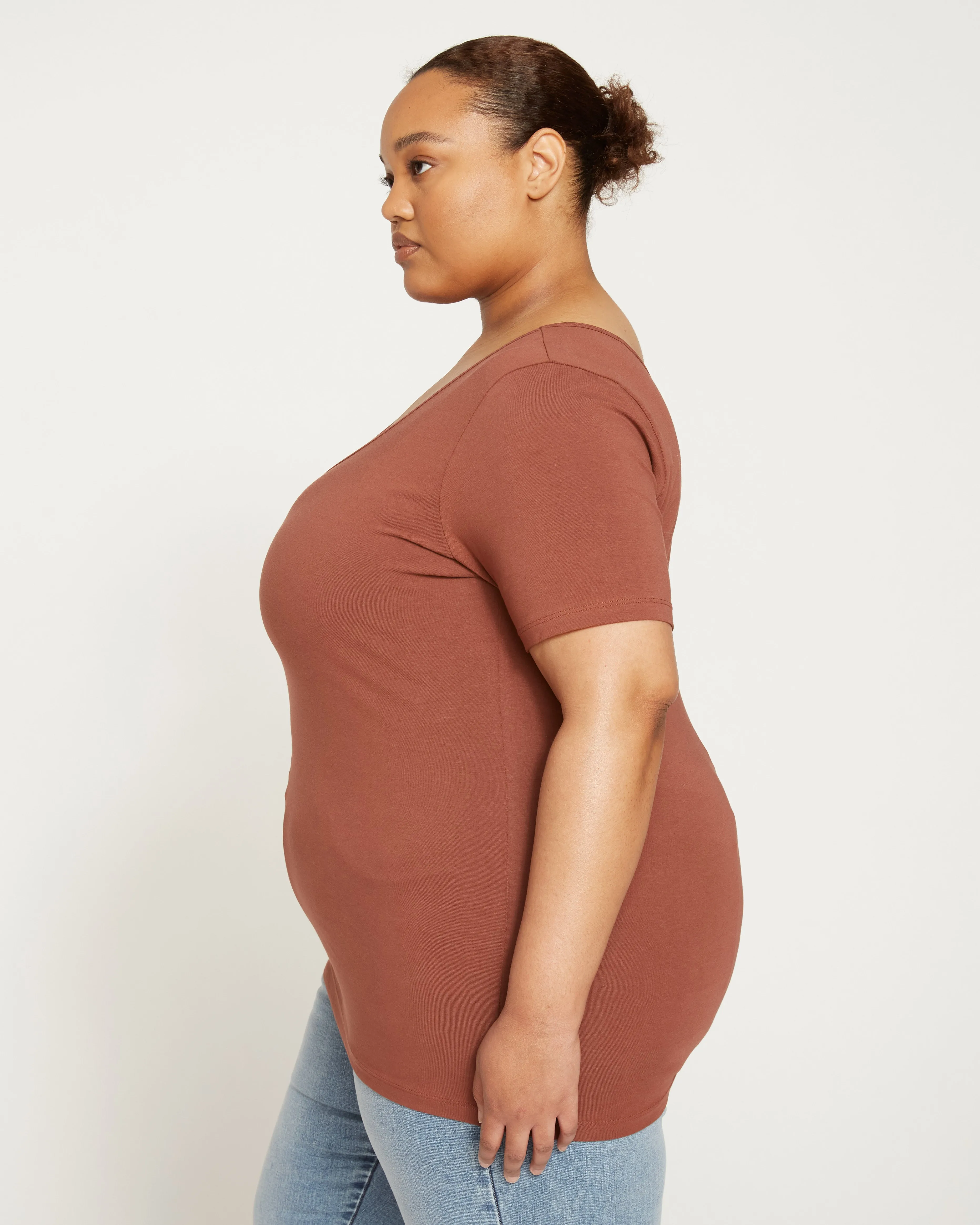 Double V Tee - Cinnamon sold by Universal Standard product image thumbnail 4