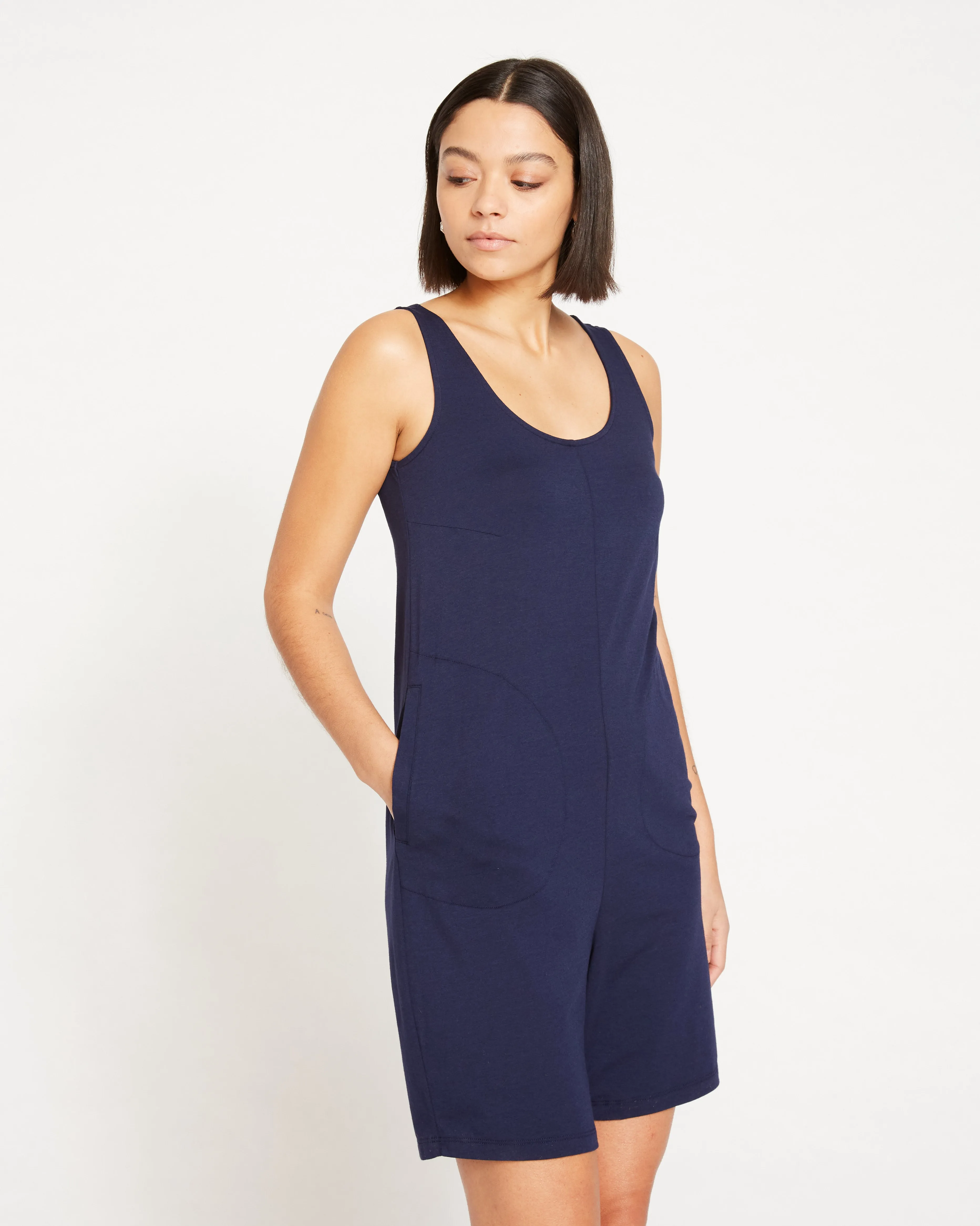 Jersey Leisure Romper - Navy sold by Universal Standard product image thumbnail 2