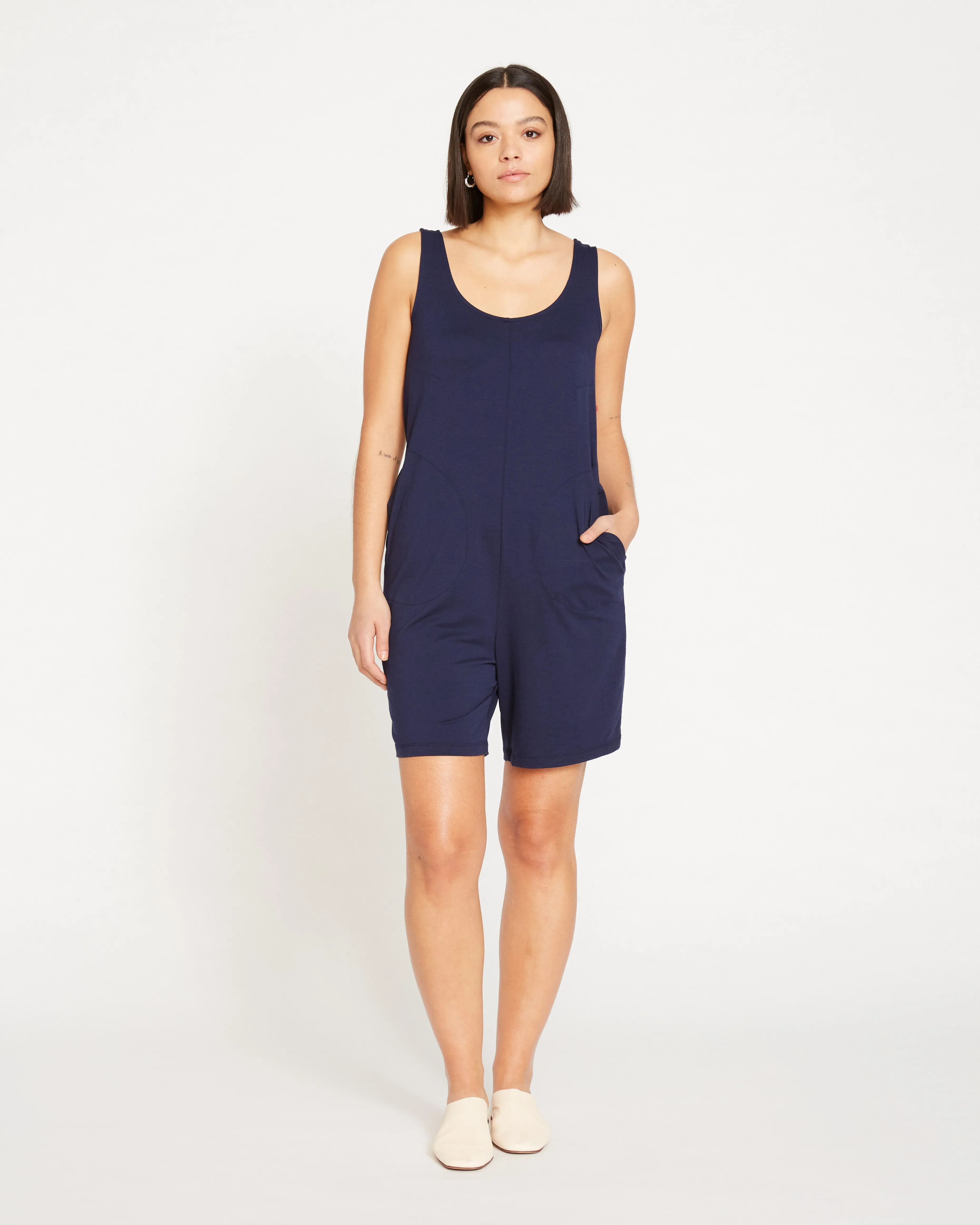 Jersey Leisure Romper - Navy sold by Universal Standard